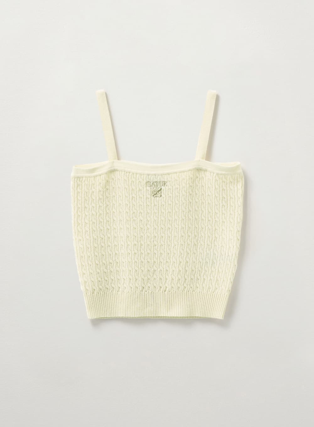(W) Cable Knit Camisole - Cream