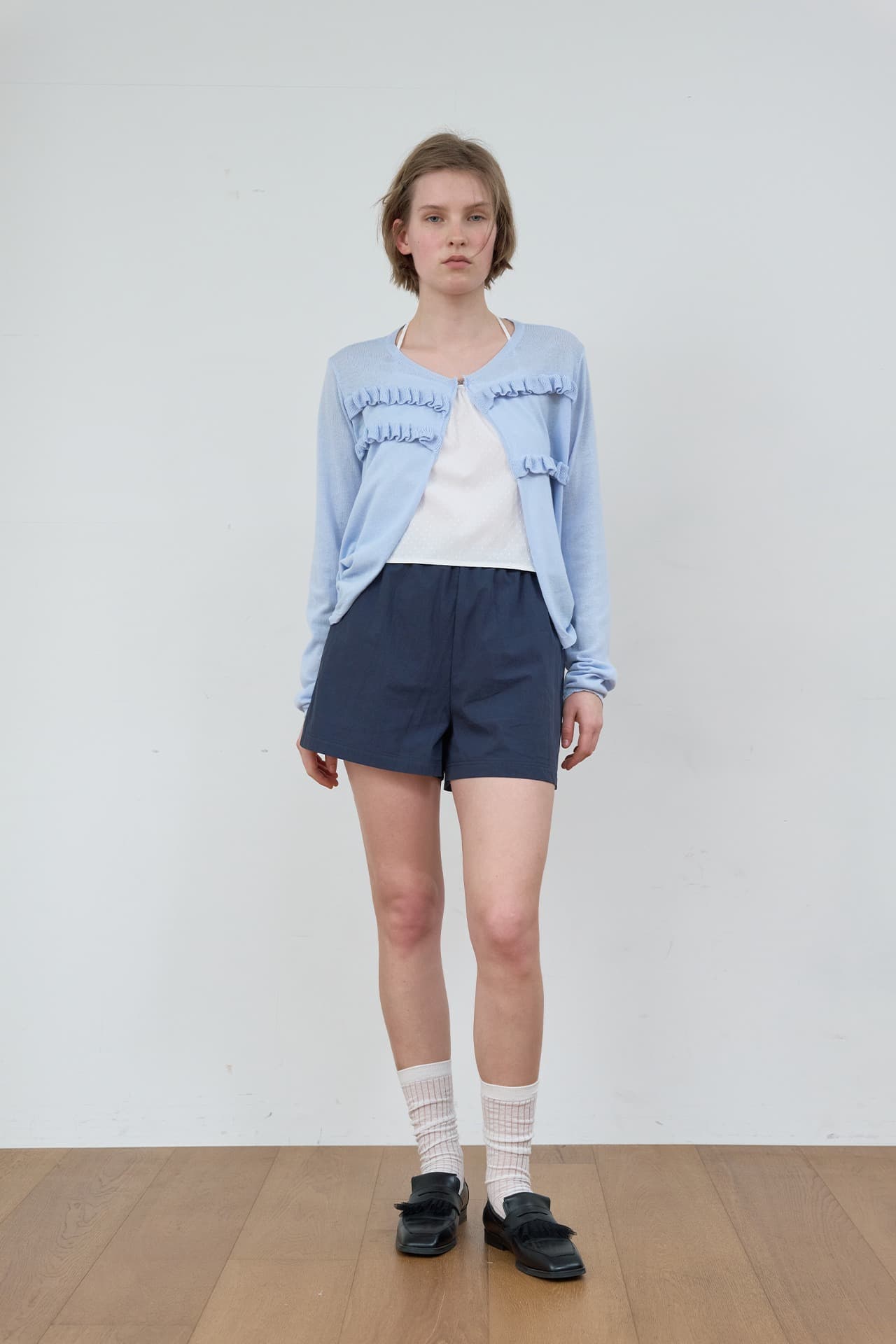 BASIC COTTON SHORTS_NAVY