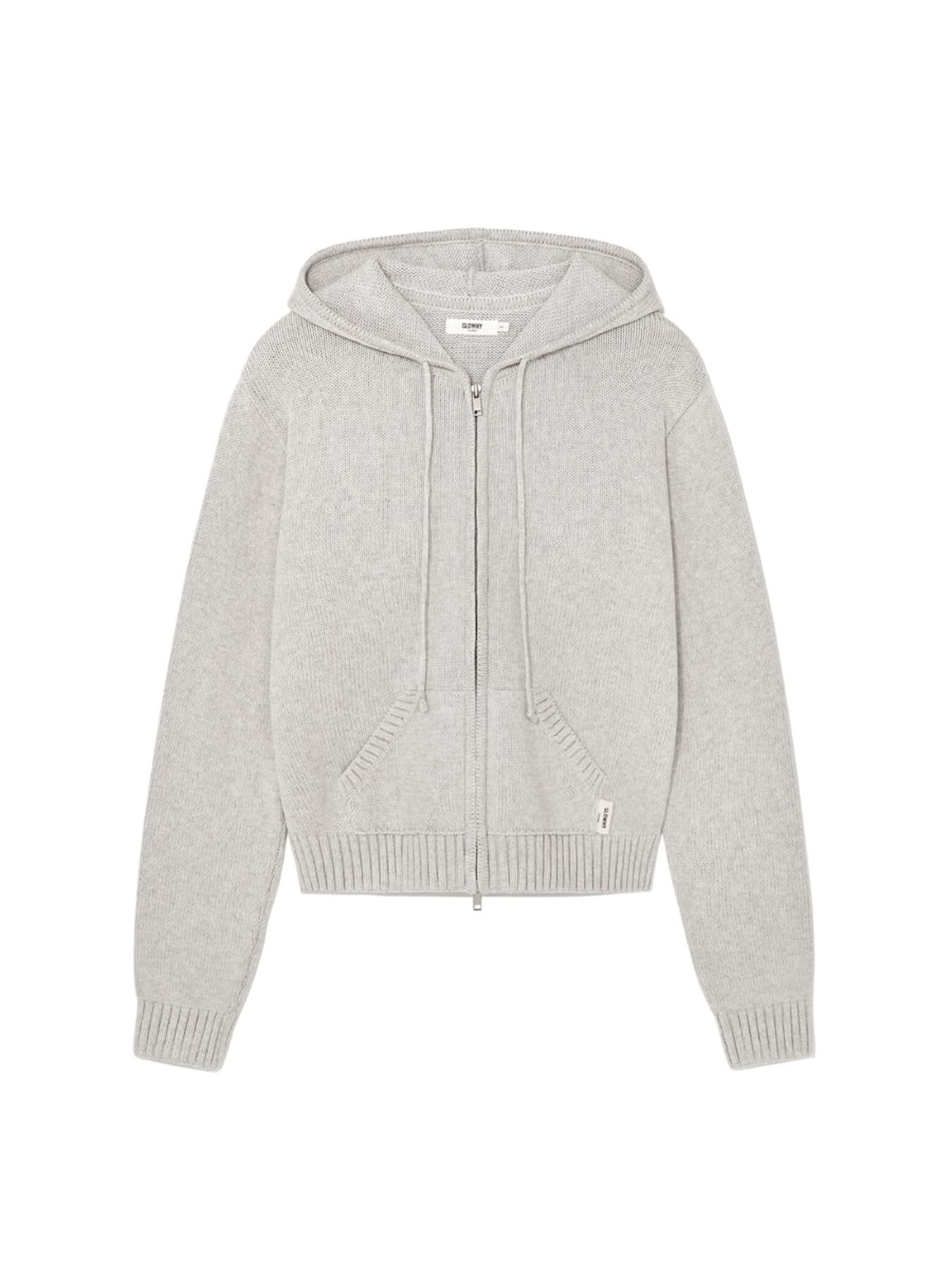 G CLASSIC KNIT ZIP UP (GRAY)