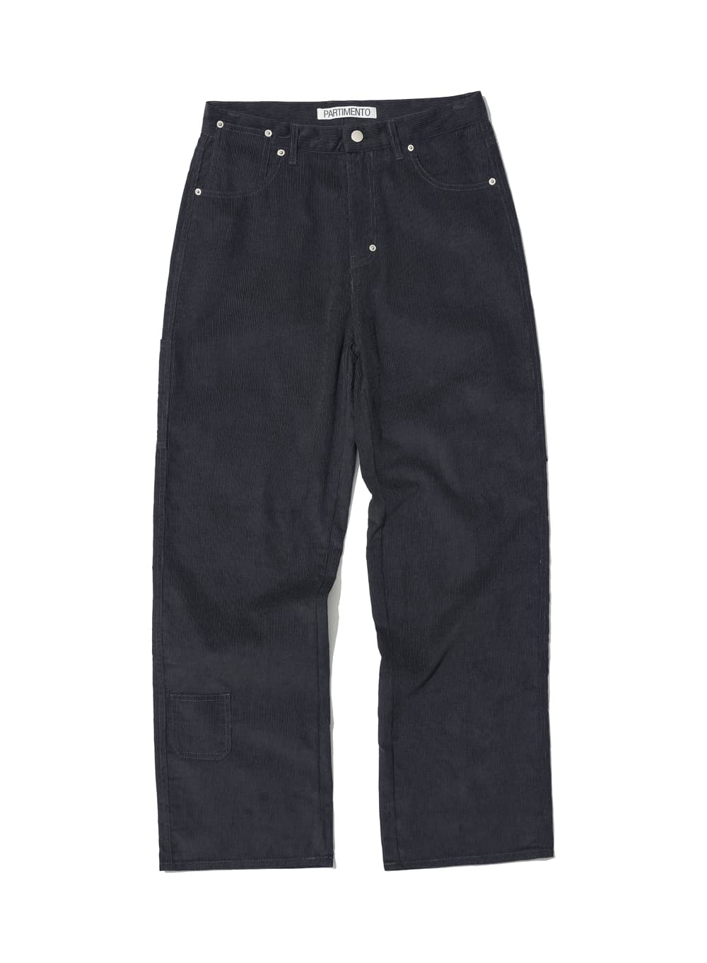 CORDUROY POCKET POINTED WORK PANTS_CHARCOAL