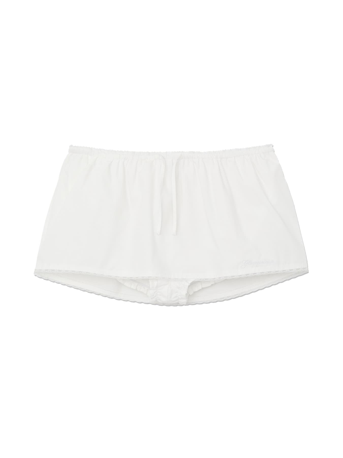 G CLASSIC LACE-UP MINI SKIRT (WHITE)