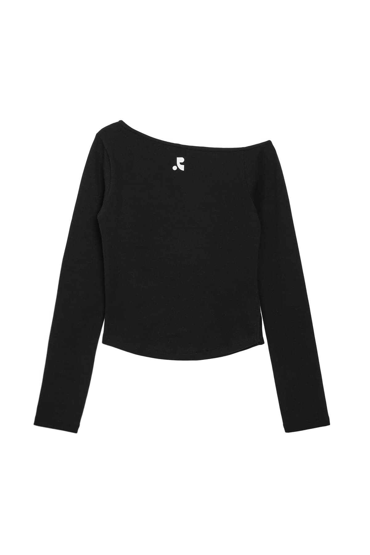 ONE SHOULDER LONG SLEEVE TOP - BLACK