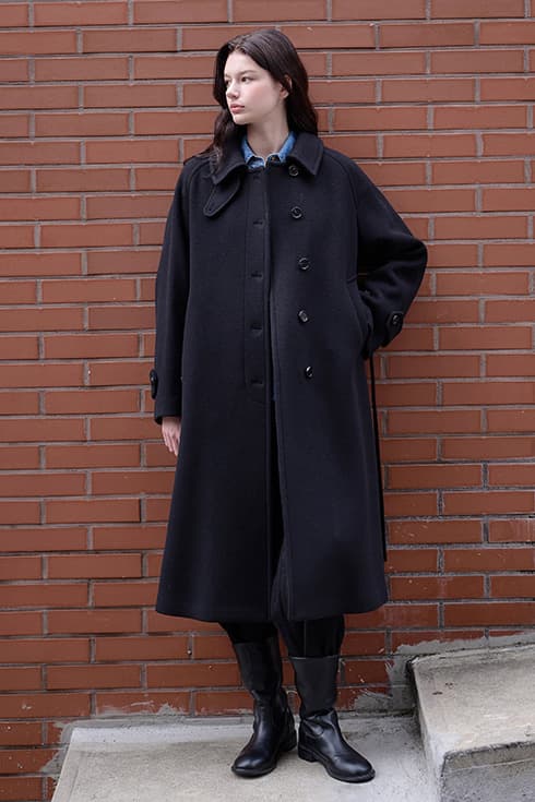 25WN single raglan coat [BK]