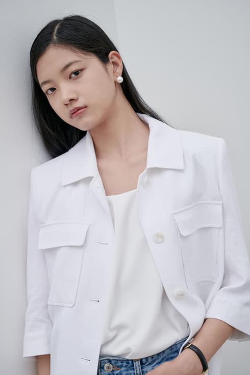 Summer casual crop jacket [WH]