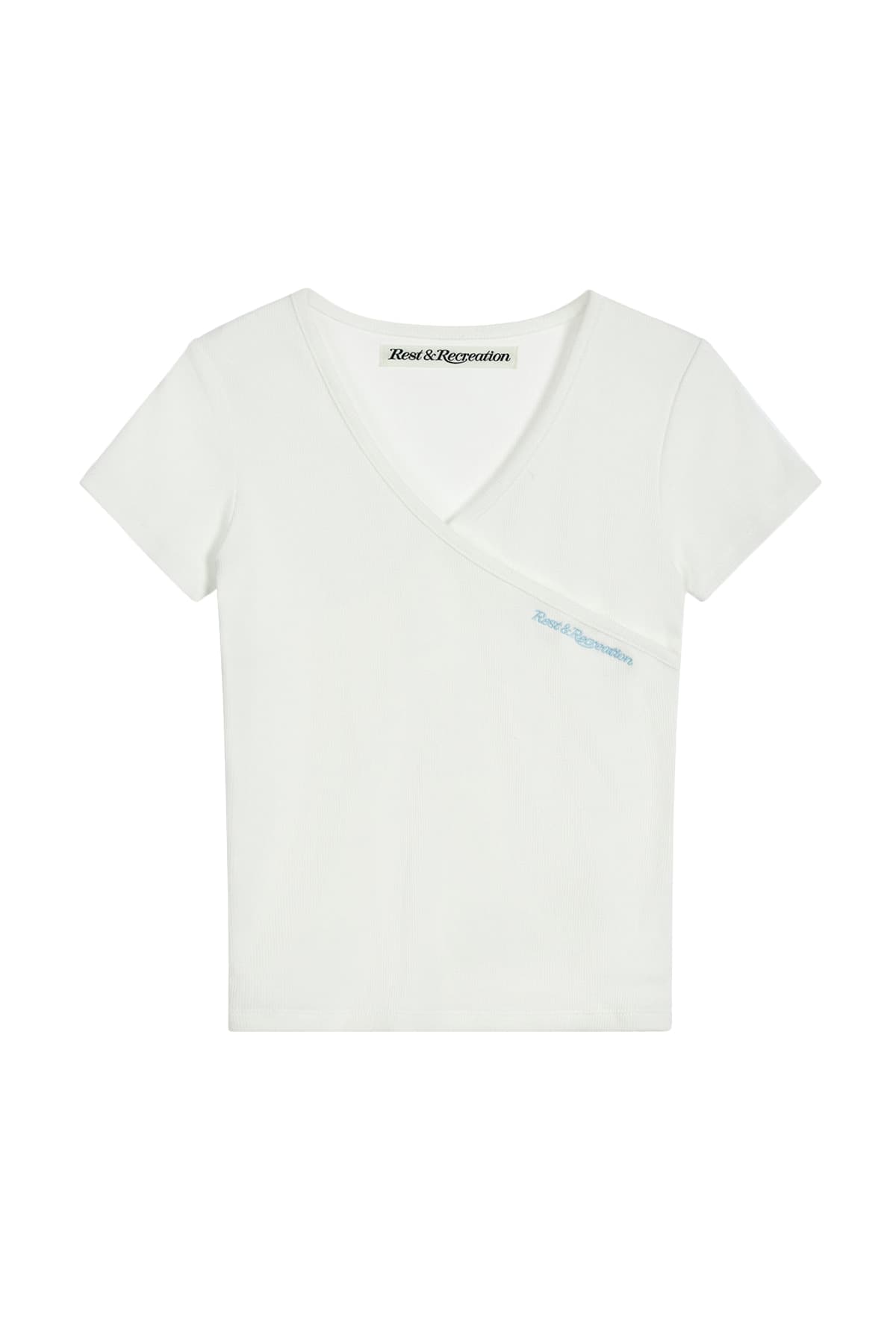 WRAP HALF SLEEVE TOP - WHITE