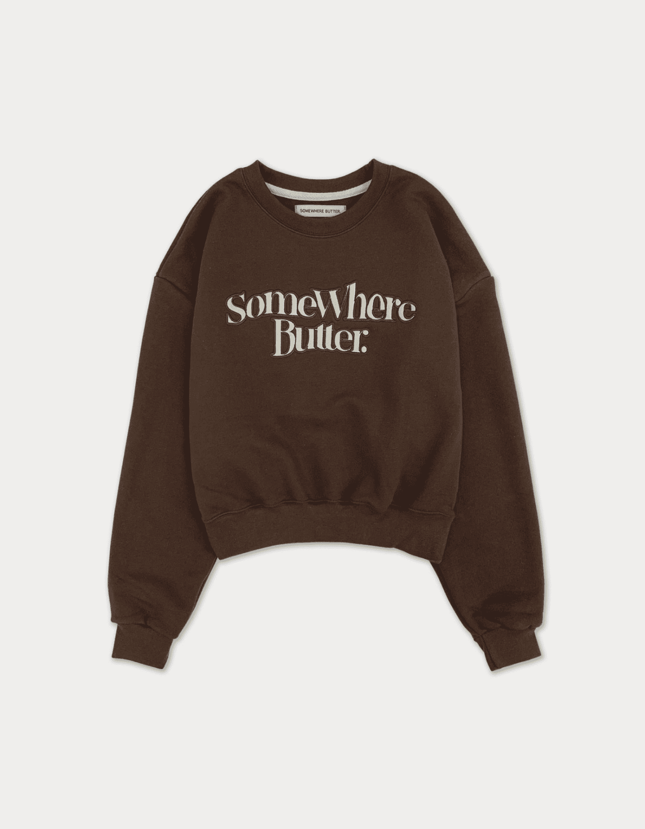 new wave logo sweatshirt - brown