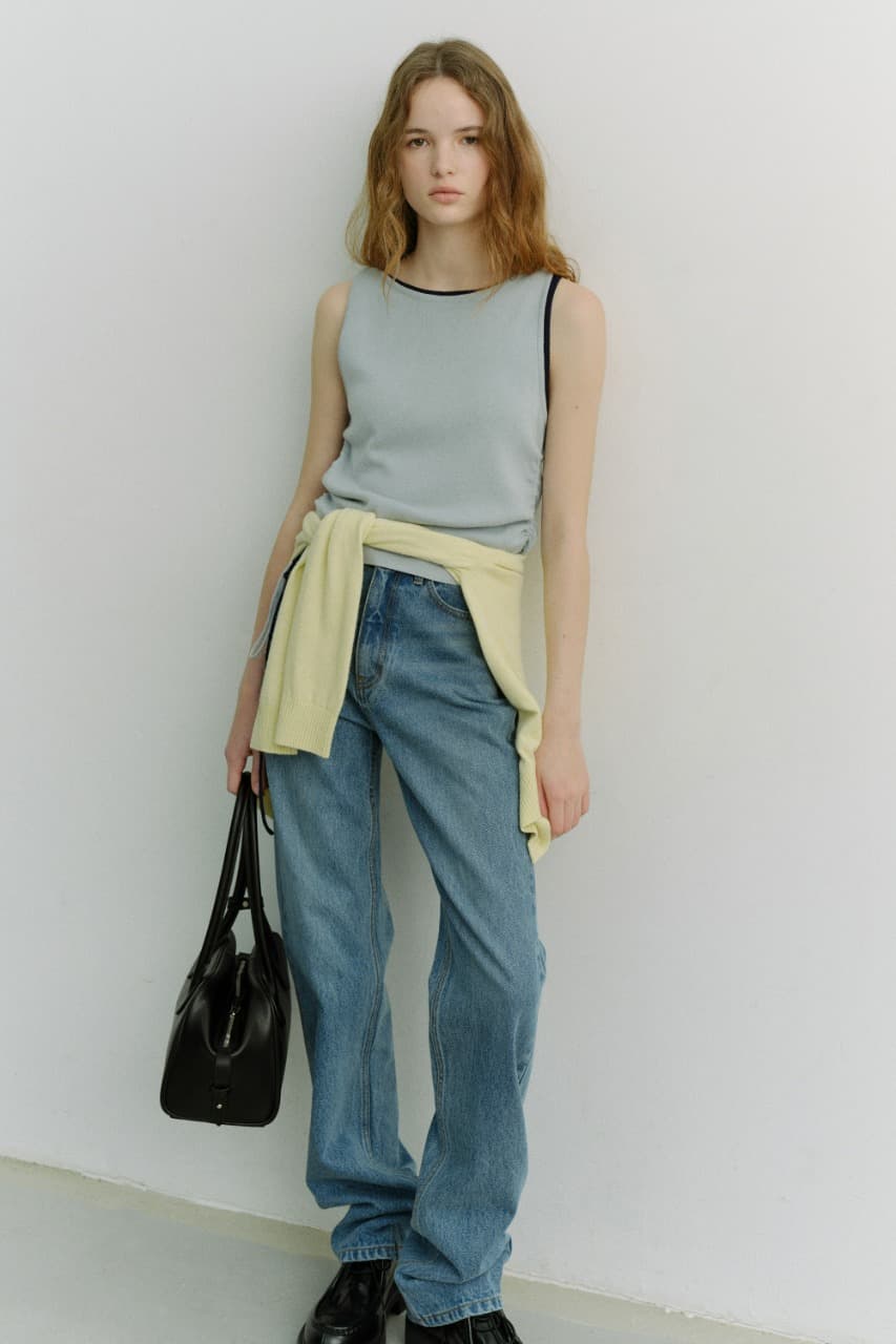 LAYERING KNIT TOP SOFT BLUE_UDSW6A202B1