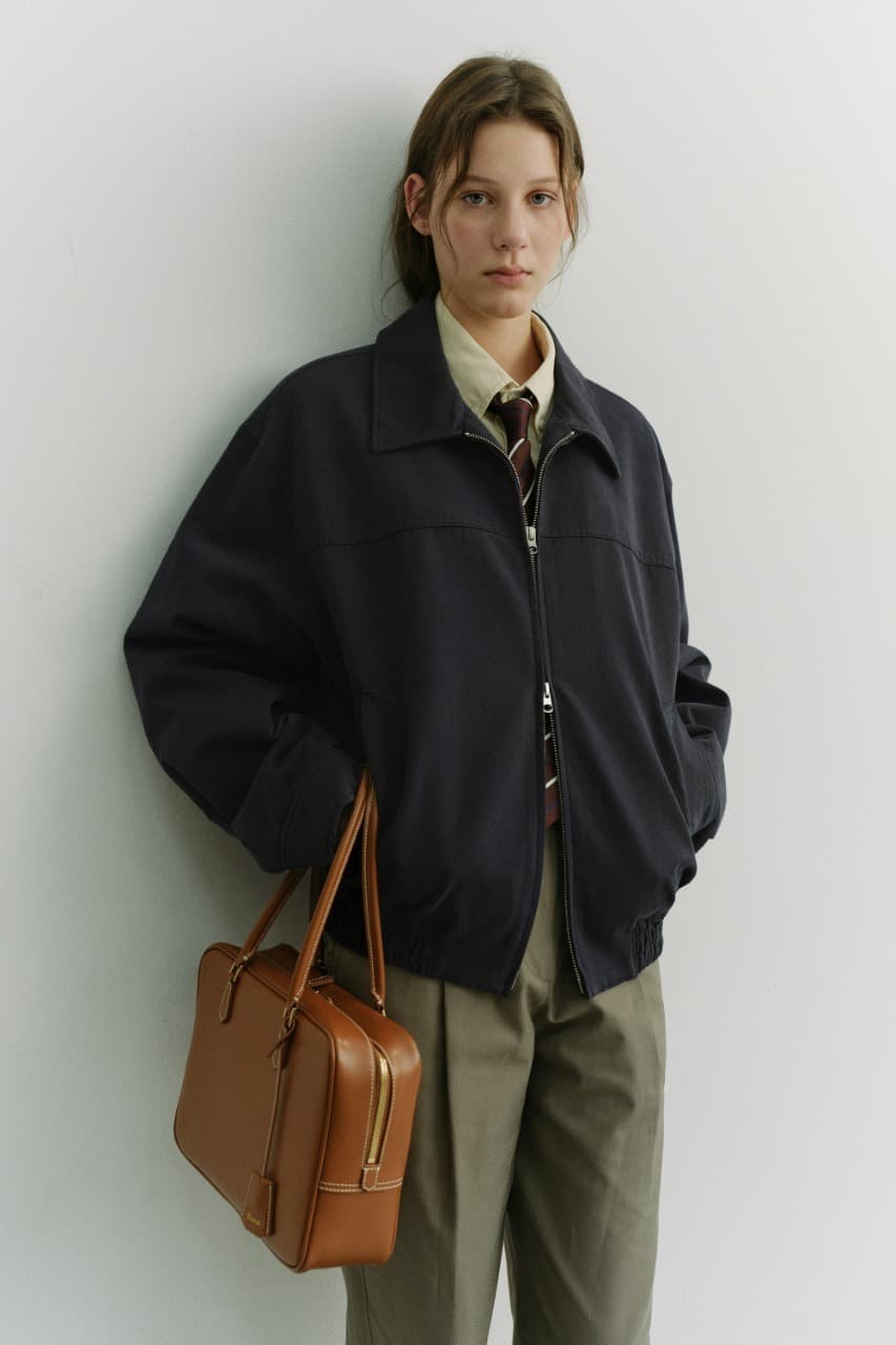 UNISEX COLLARED BLOUSON JACKET NAVY_UDJU6A109N2