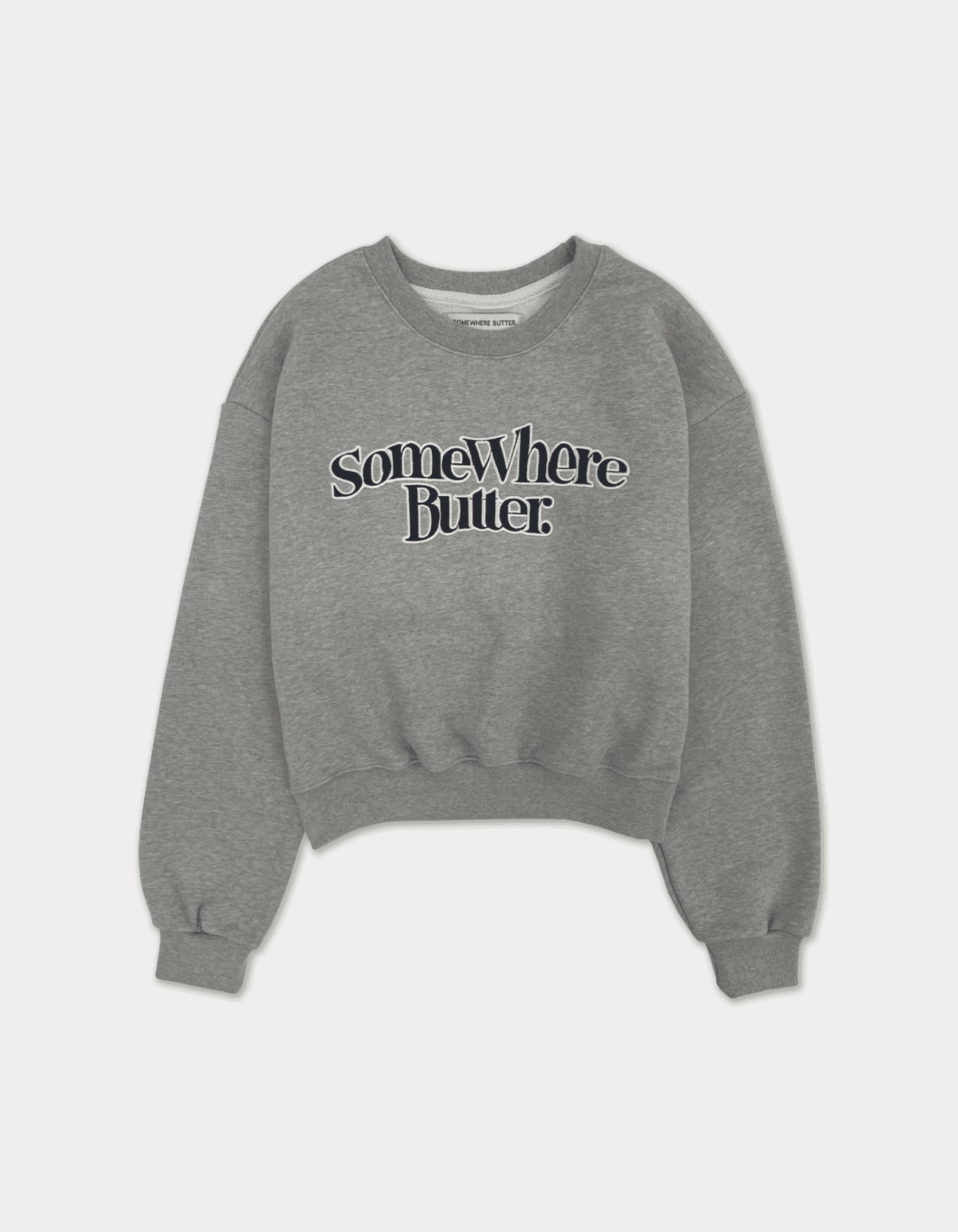 new wave logo sweatshirt - melange grey