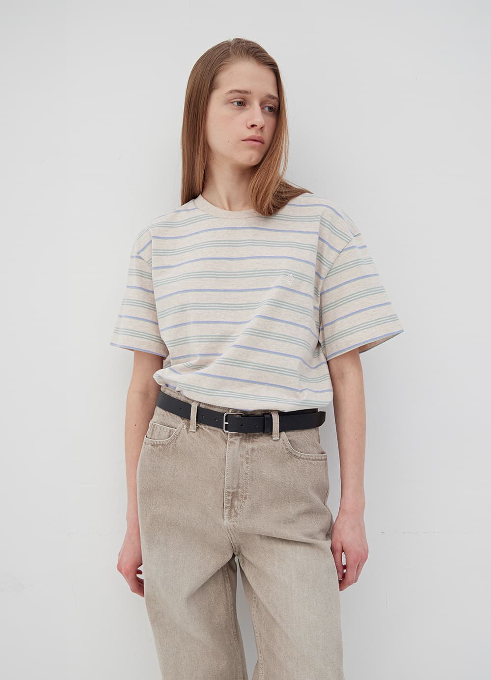 Bliss Stripe Cotton T-Shirt - Multi Mint