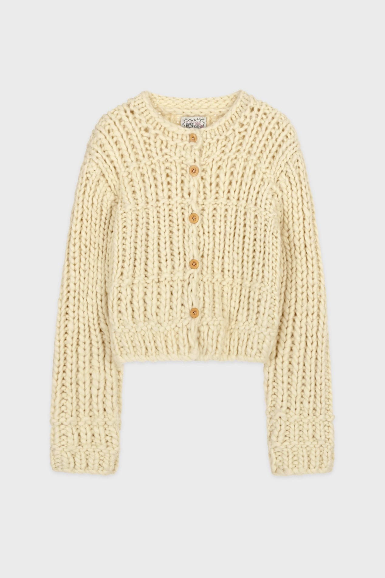 Hand Made Short Cardigan (Ivory)