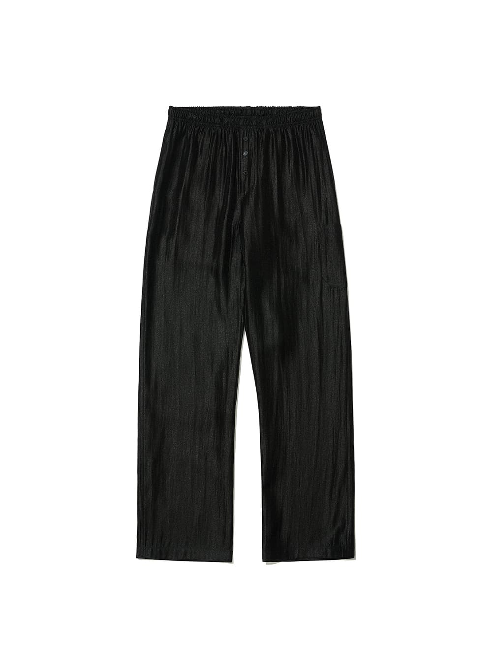 GLOSSY EASY TROUSER_BLACK