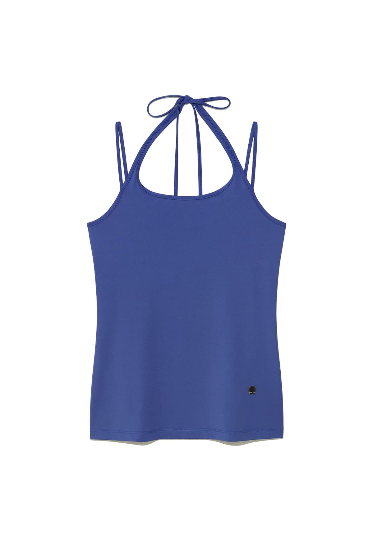 STRING HALTER NECK TANK TOP IN BLUE