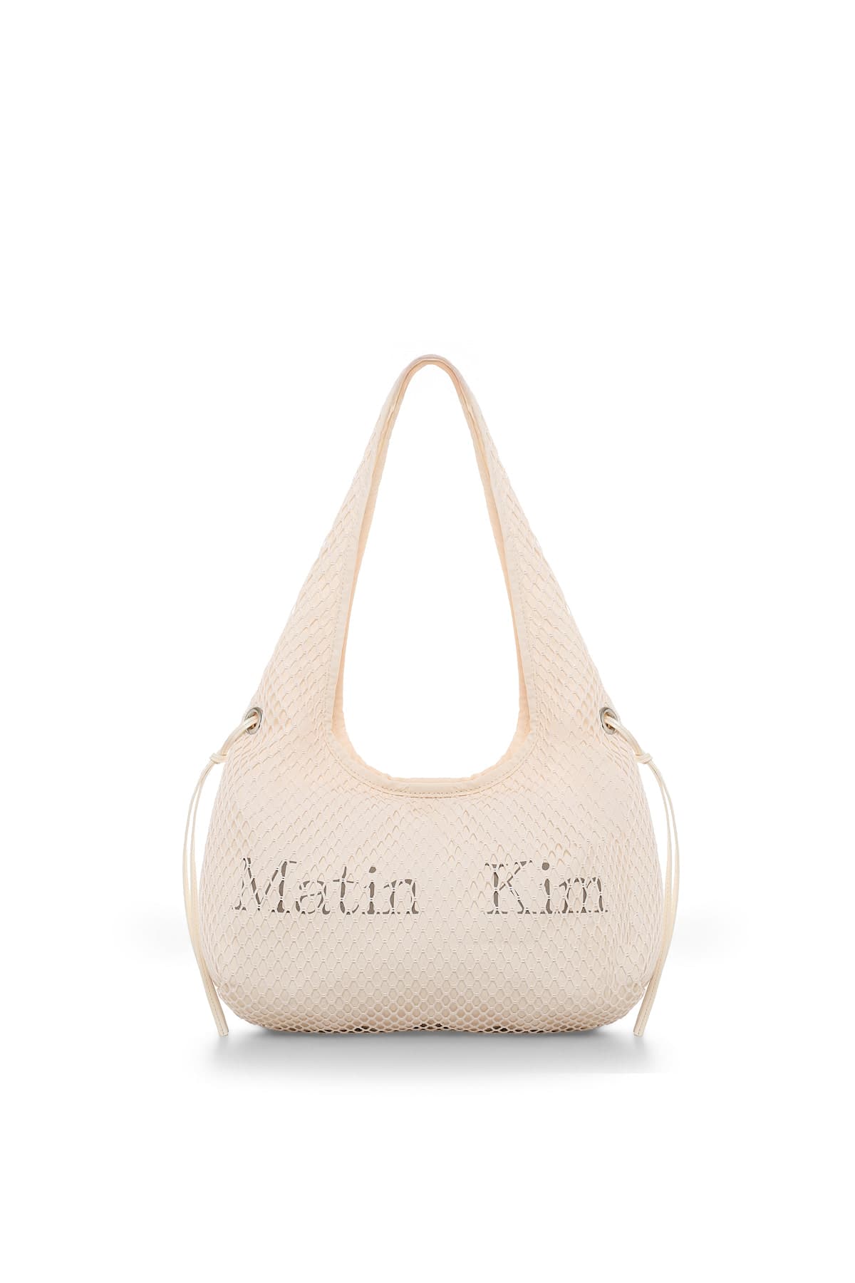 SIDE STRAP MESH MINI TOTE BAG IN IVORY