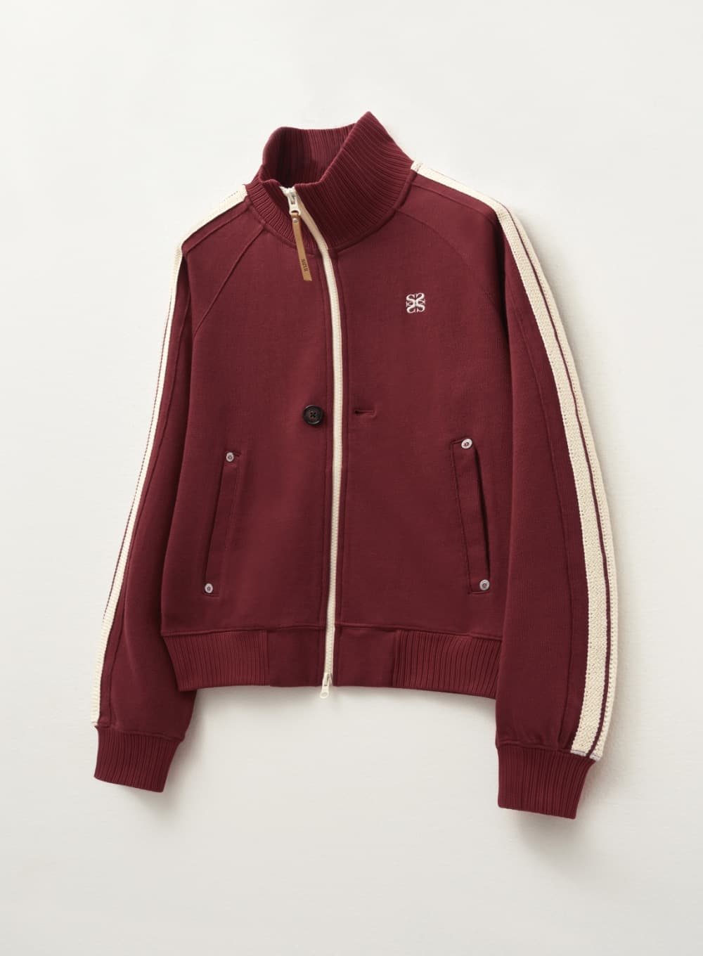 (W) Lawton All Day Track Zip-up Jacket - Burgundy
