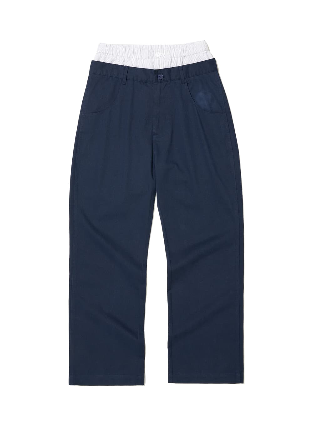 DOUBLE WAIST CHINO PANTS_NAVY