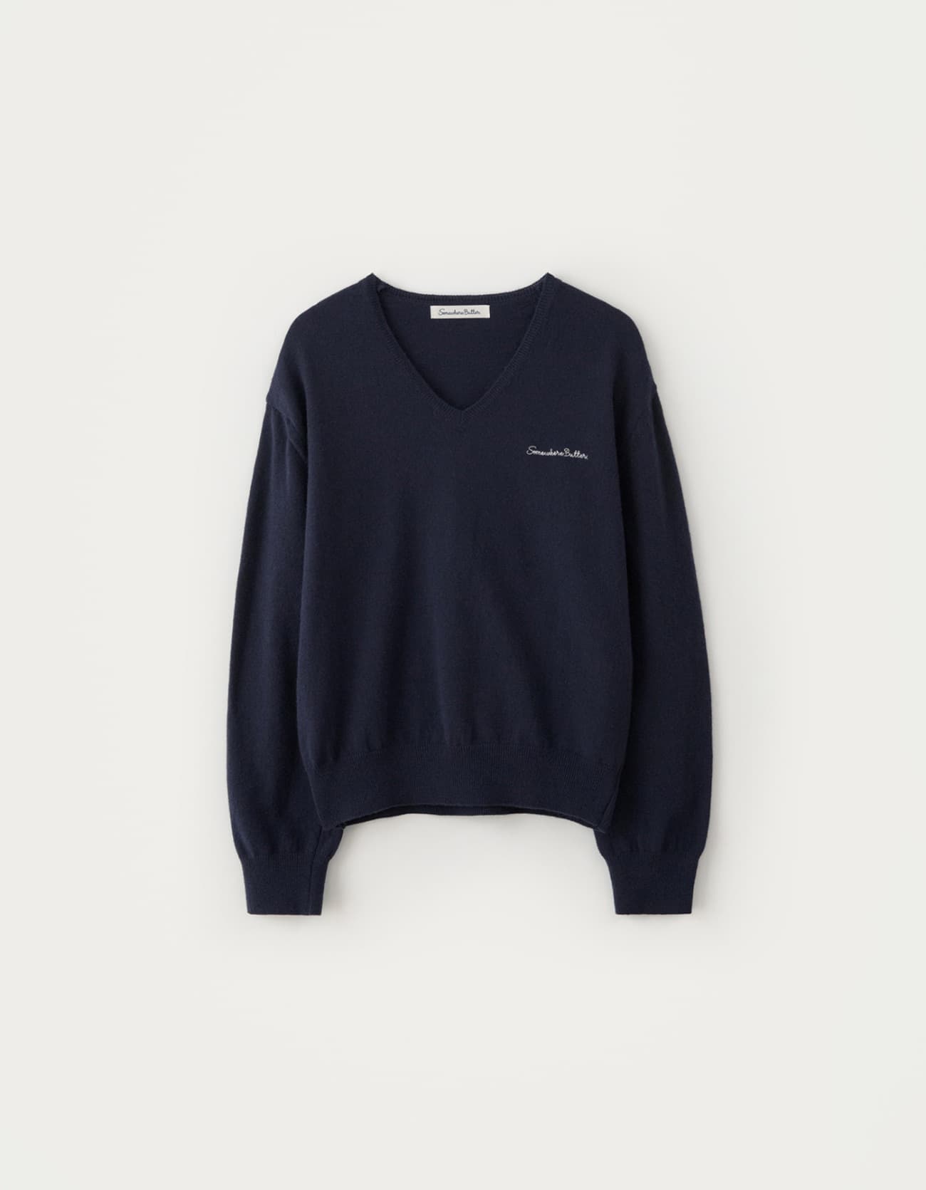 Roe V-Neck Knit - Navy
