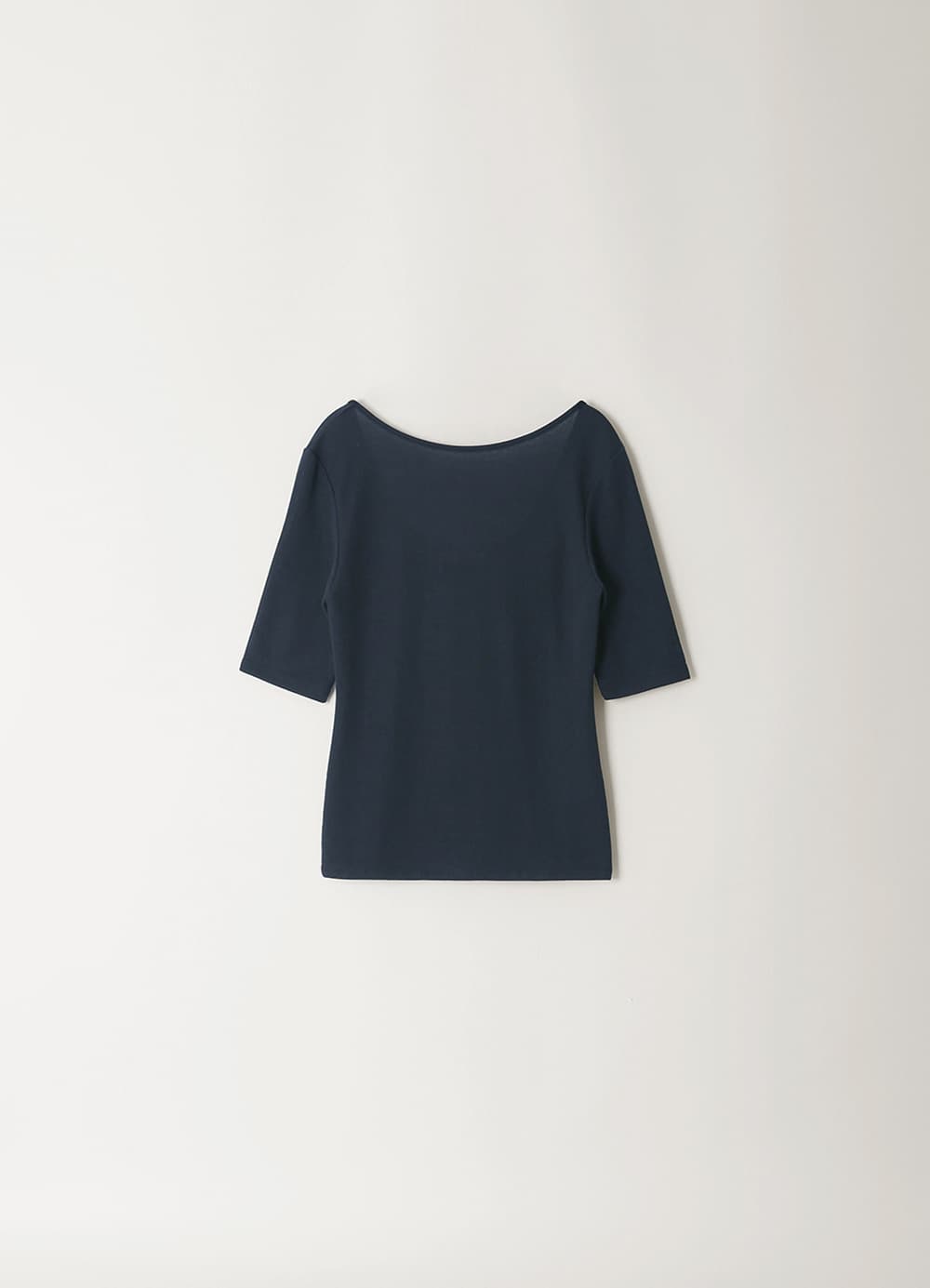 Scoop Back Slim T-Shirt - Navy