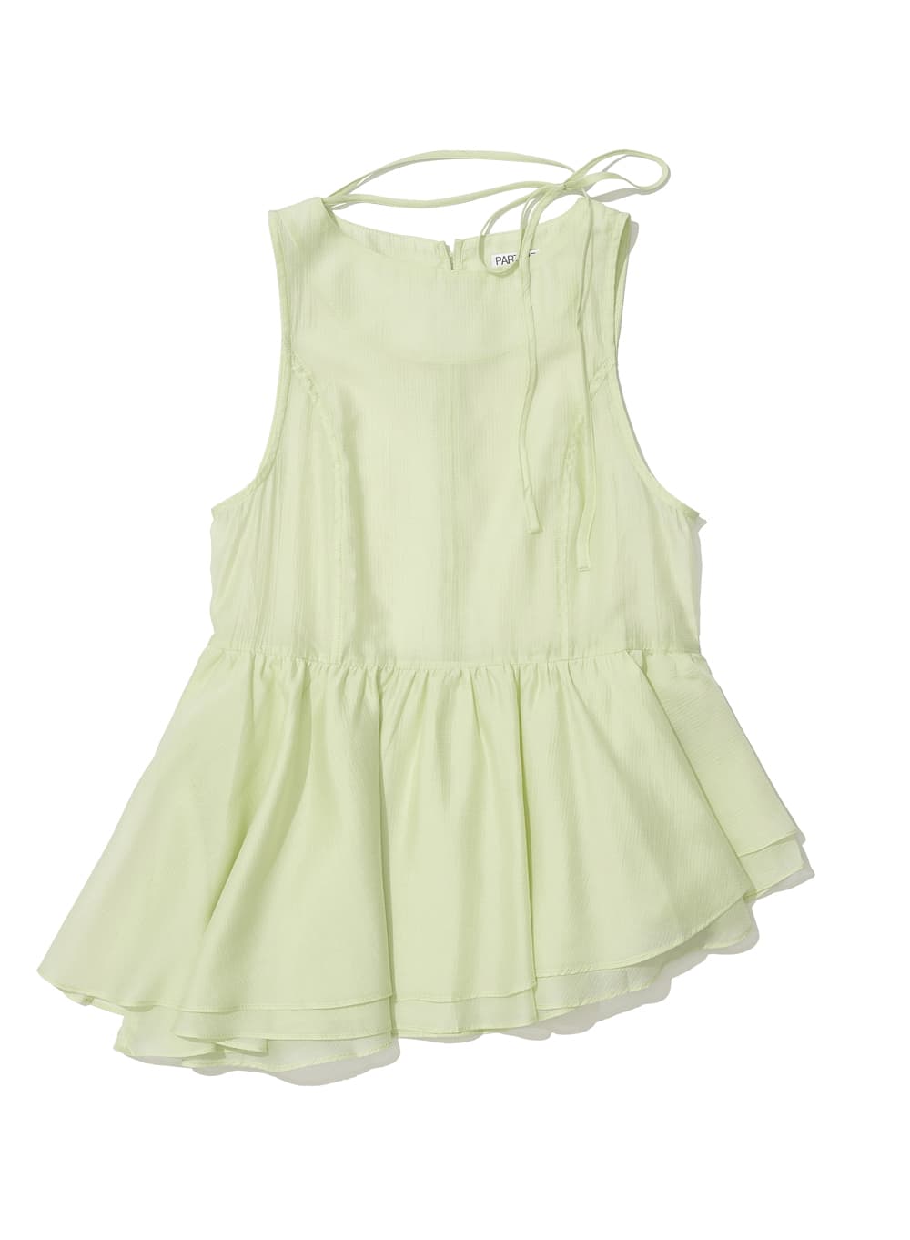 TIENECK FRILL BLOUSE_DUSTY YELLOW