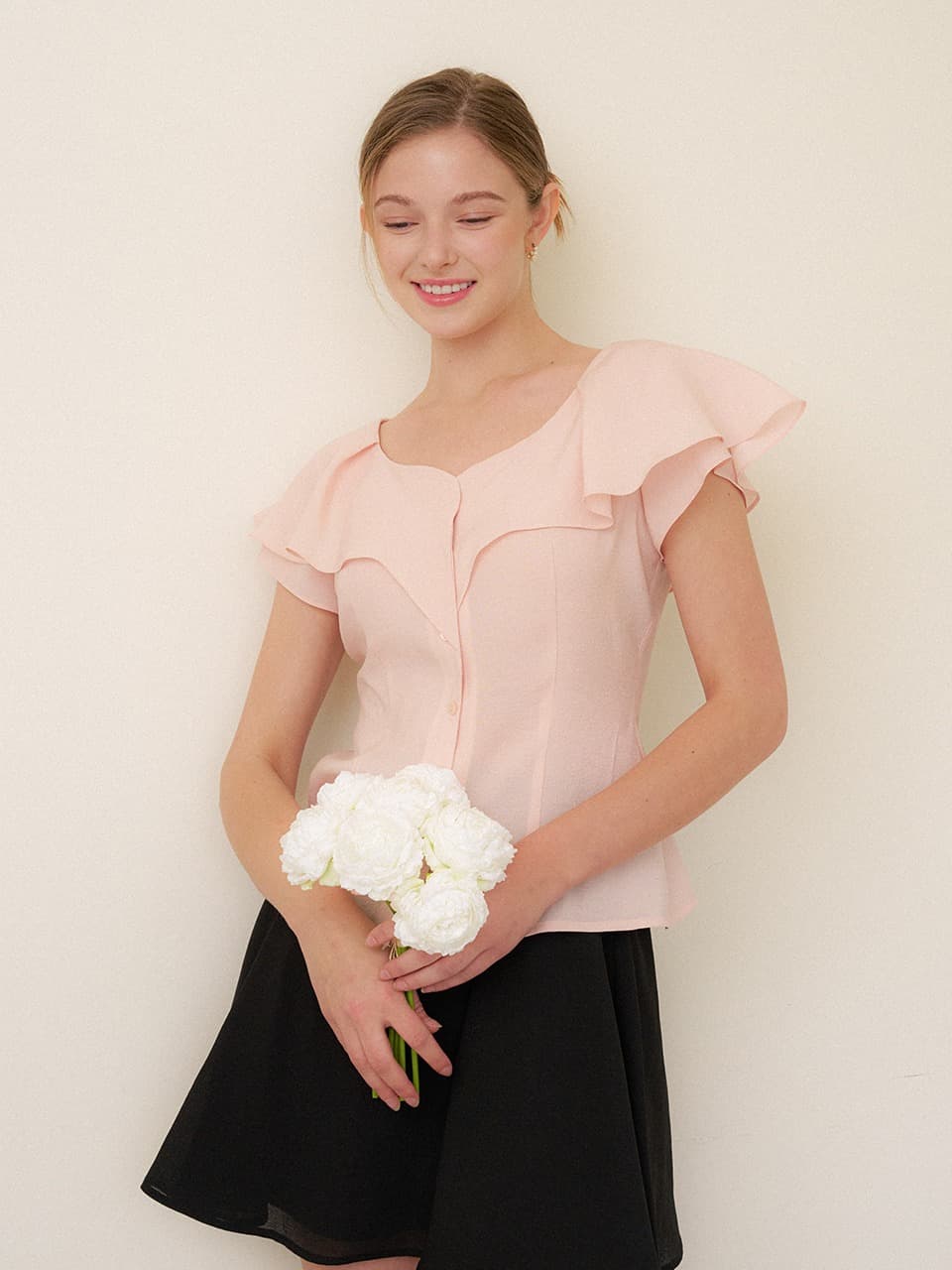 Fairy Ruffle Blouse / Pink(3color)