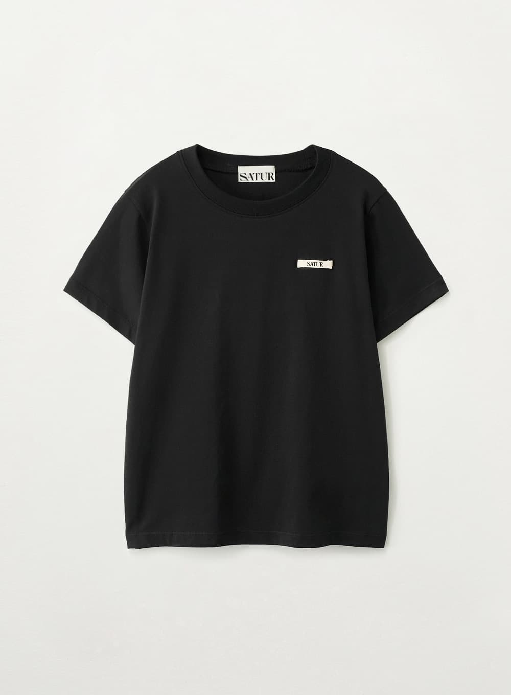 (W) Supima Basic Crewneck T-Shirt - Black