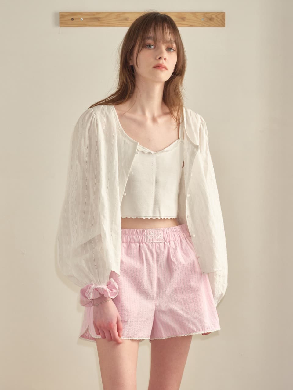LACE LINE BLOUSE (WHITE)