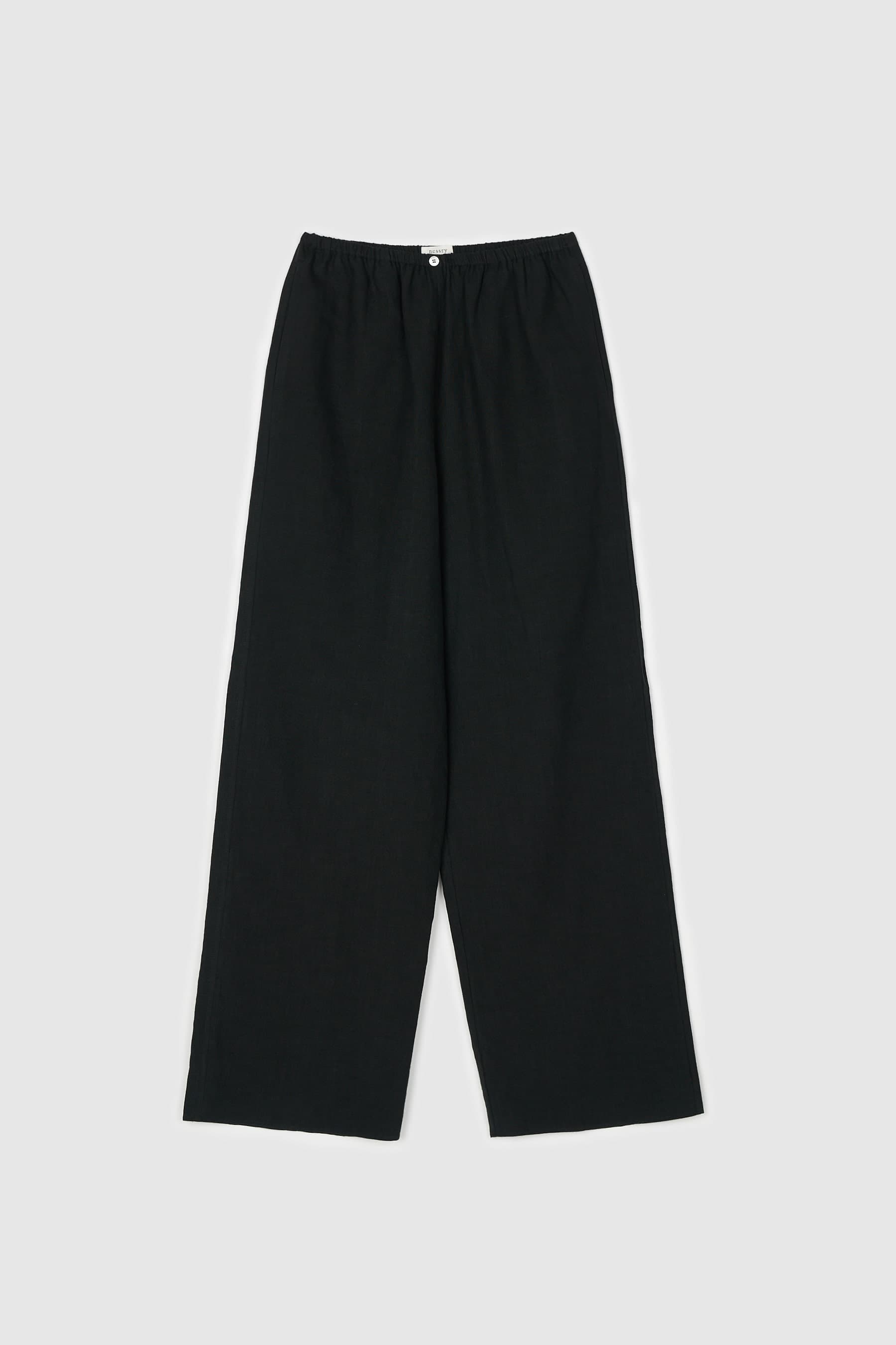 Easy Linen Band Pants (Black)