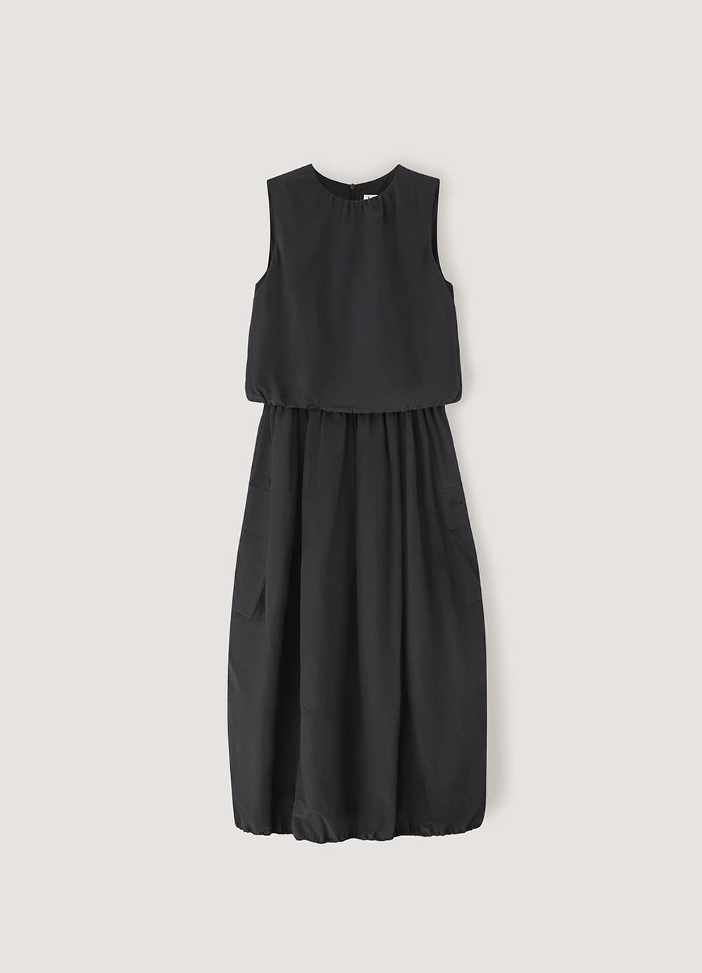 Cargo Layered String Dress - Black