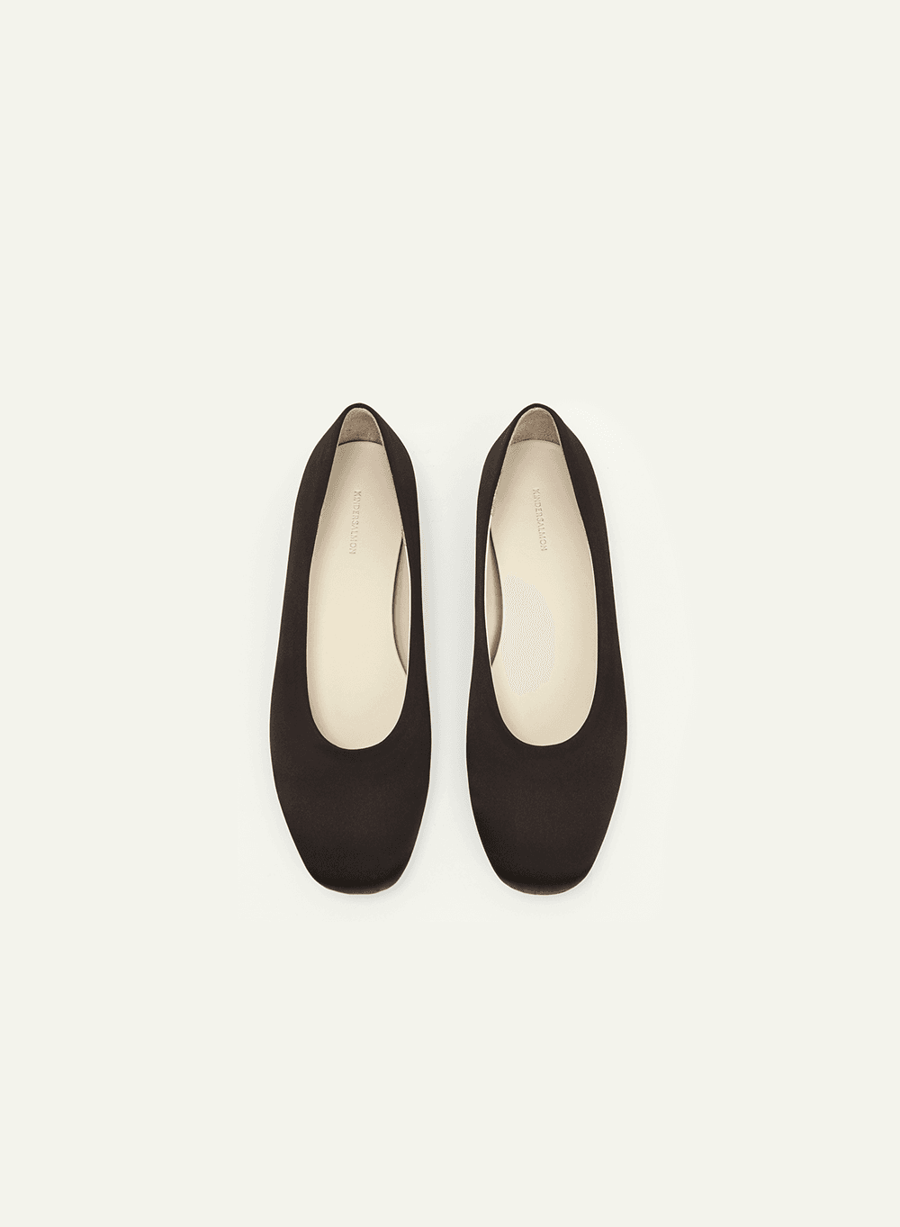 Vera Satin Flat Dark-Brown
