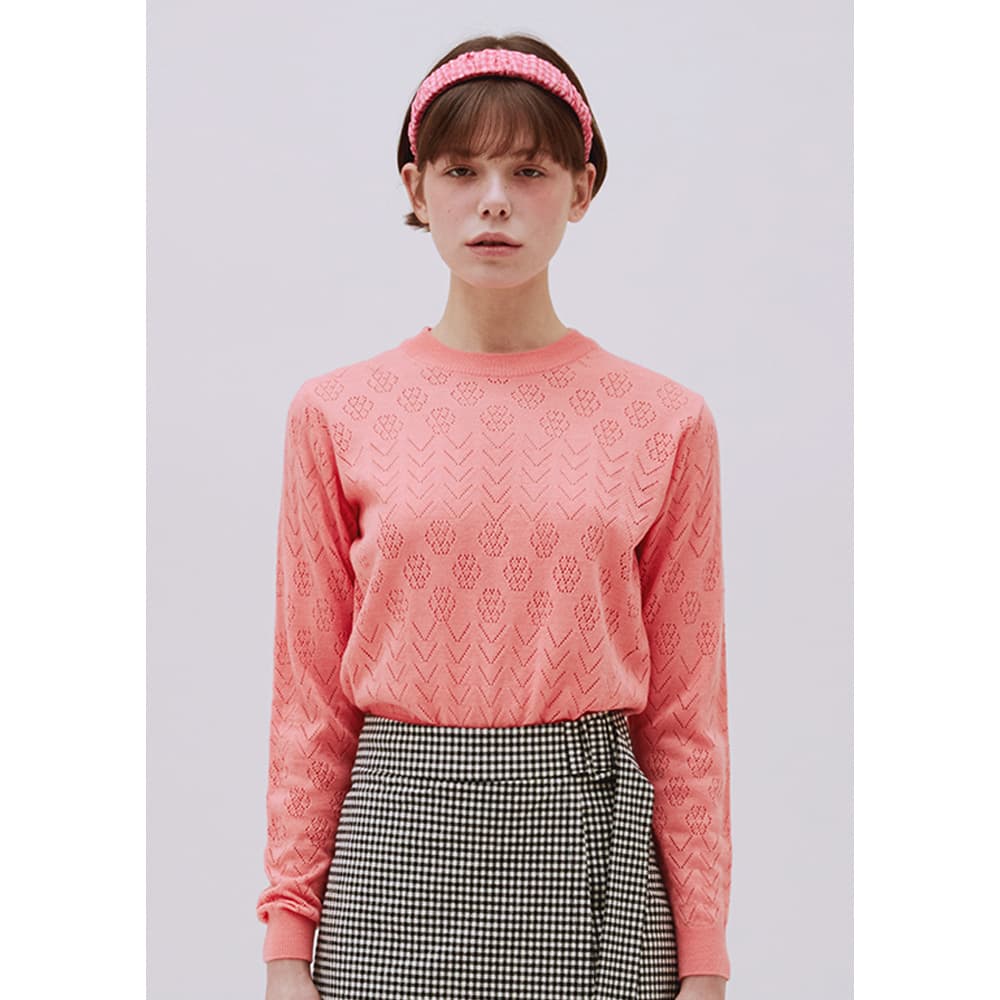punching pullover knit