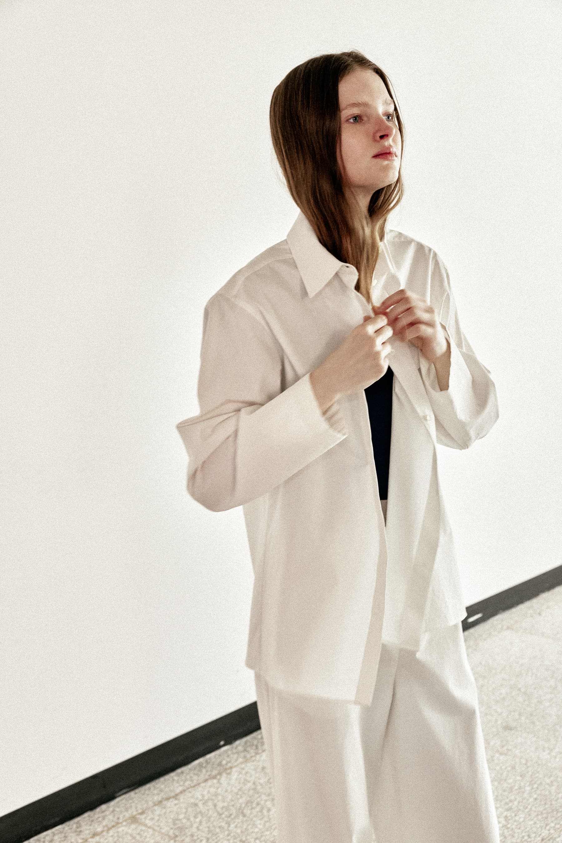 SOFTY COTTON SHIRT [WHITE]