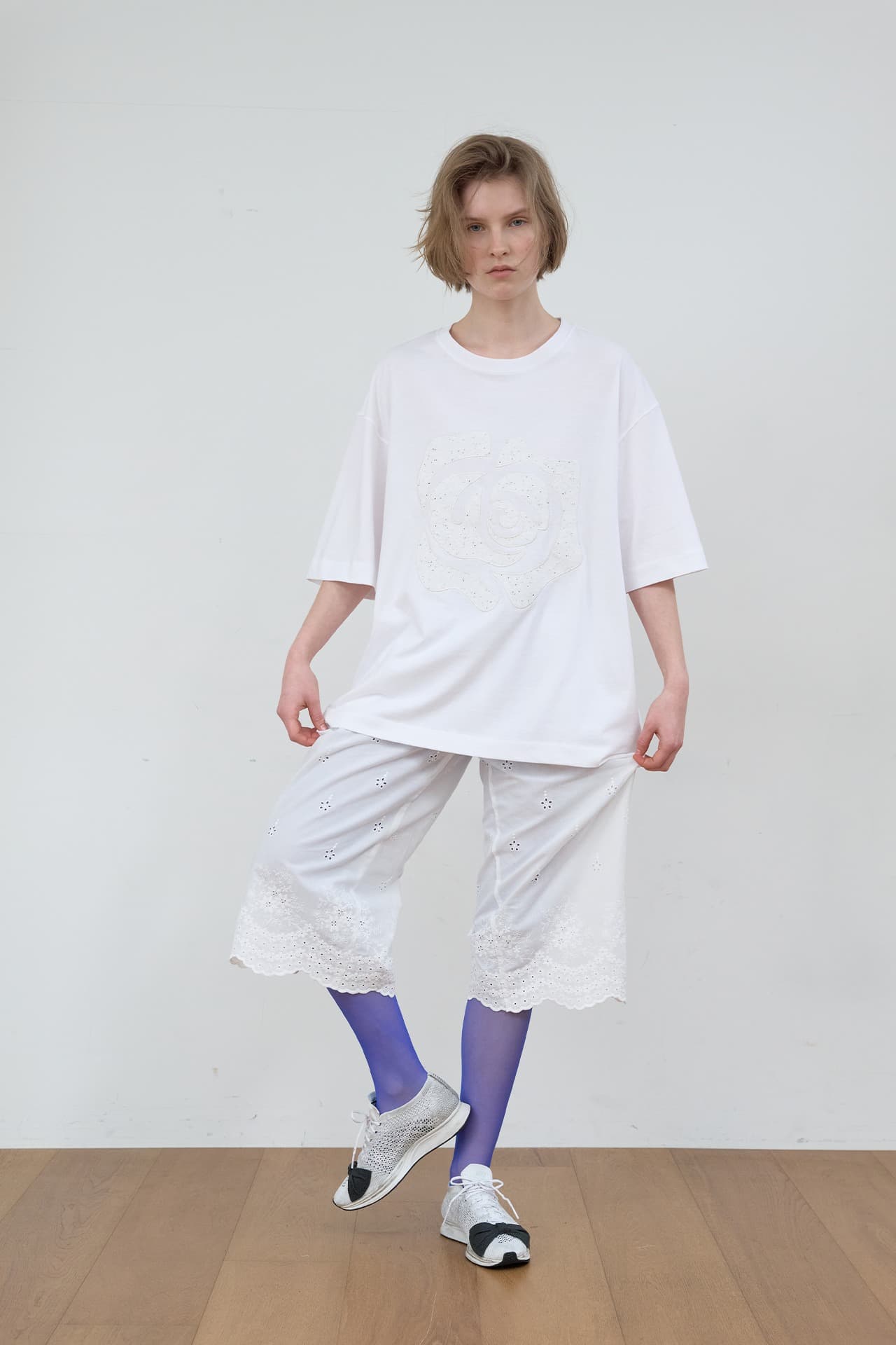 LACE COTTON PANTS_WHITE
