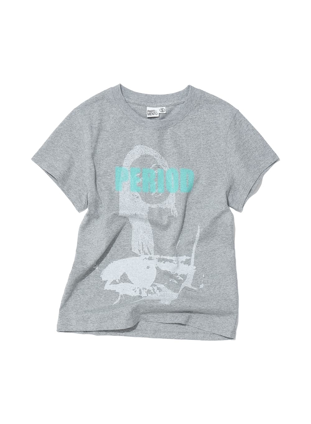 PERIOD PRINTED TEE_MELANGE