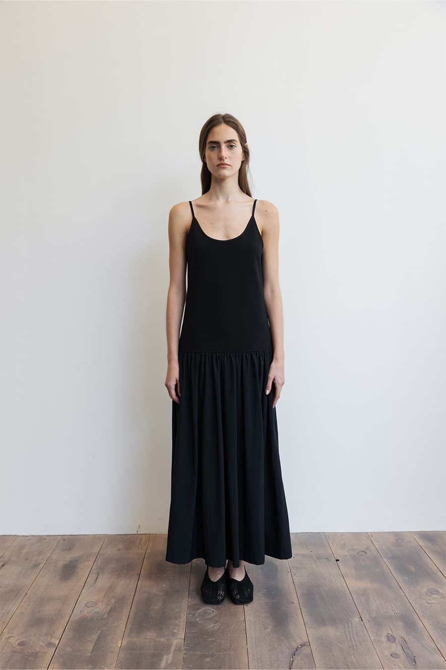 MELANGER MAXI DRESS [BLACK]