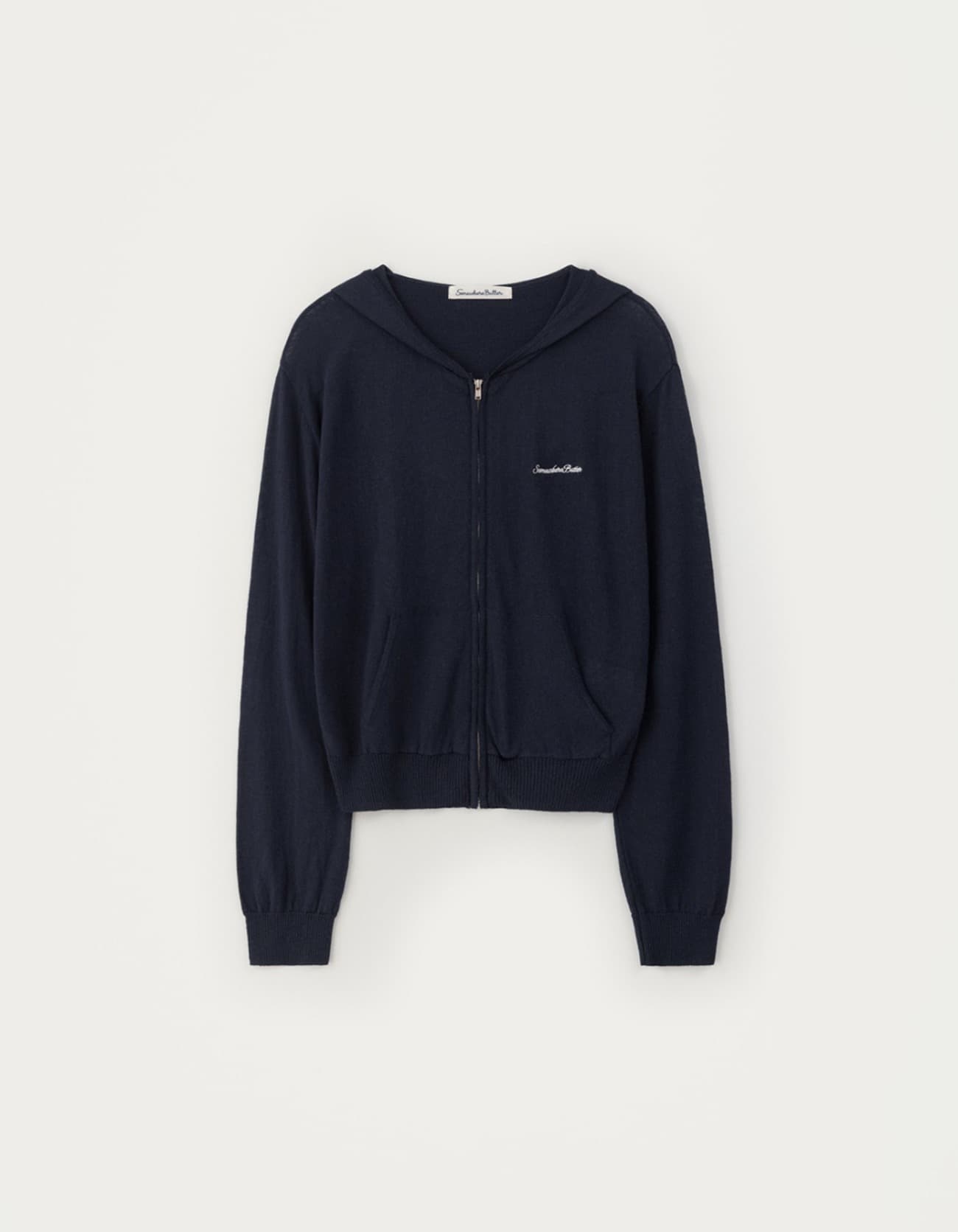 7.3 출고 Mate Knit Zip-Up Hoodie - Navy
