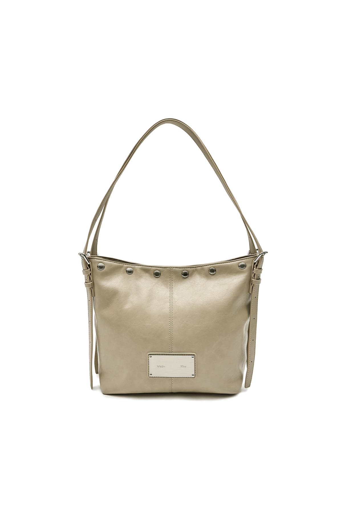 MATIN STUD POINT SMALL SHOULDER BAG IN BEIGE