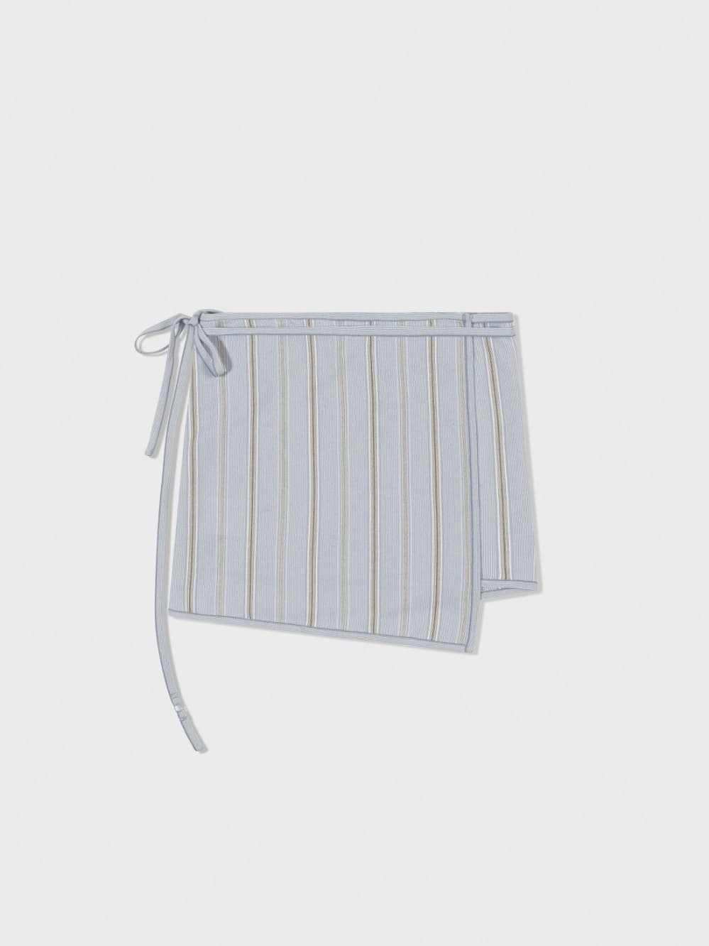 Stripe Knit Wrap Skirt_Blue