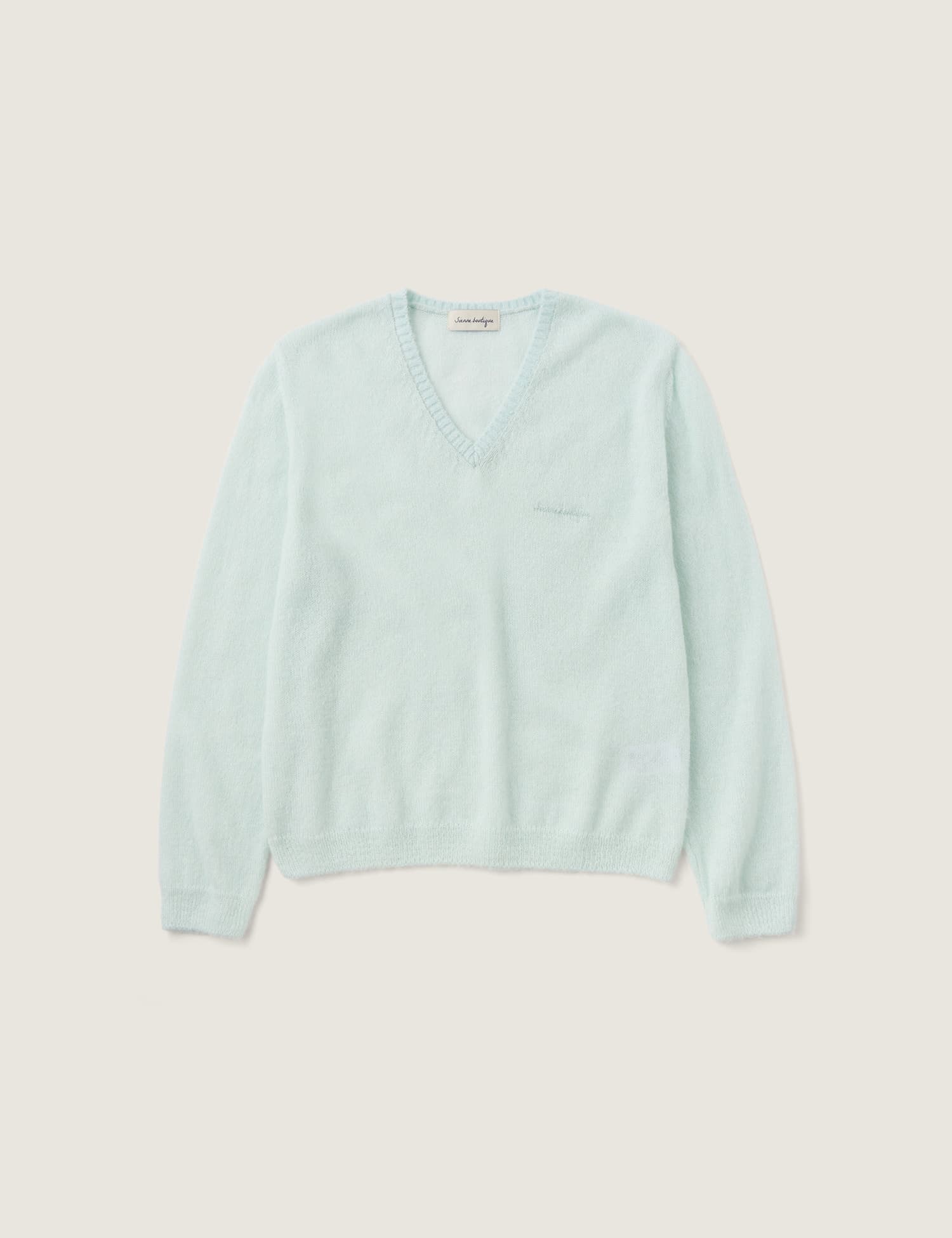 Mumu V-neck Knit (Pale Mint)
