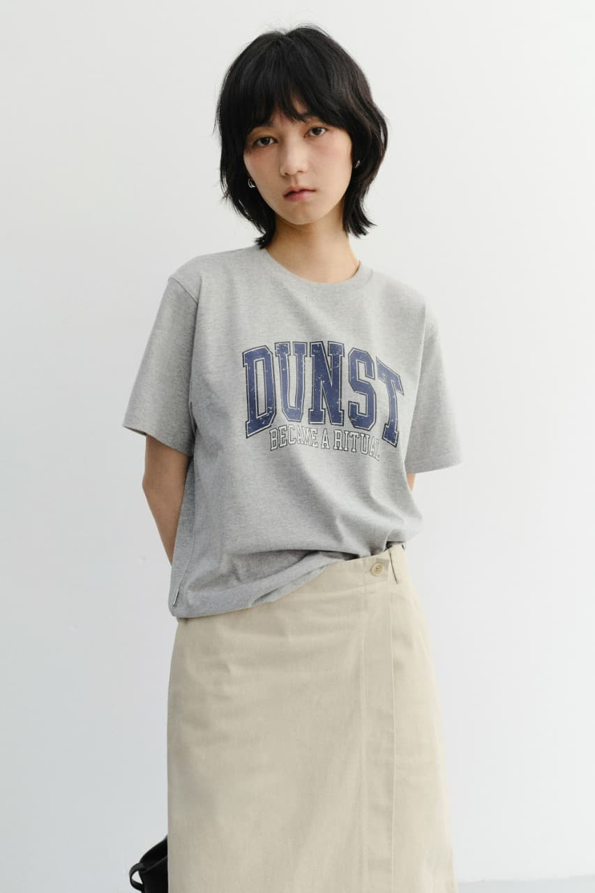 UNISEX VINTAGE ARCH LOGO T-SHIRT MELANGE GREY_UDTS6B145G2