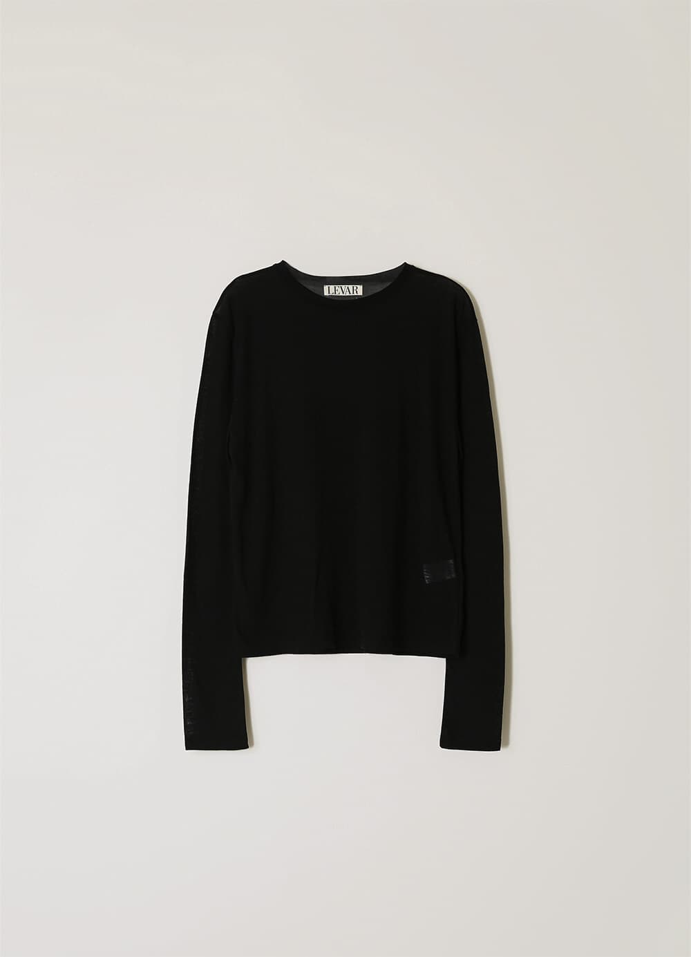 Layered Long Sleeve T-Shirt - Black