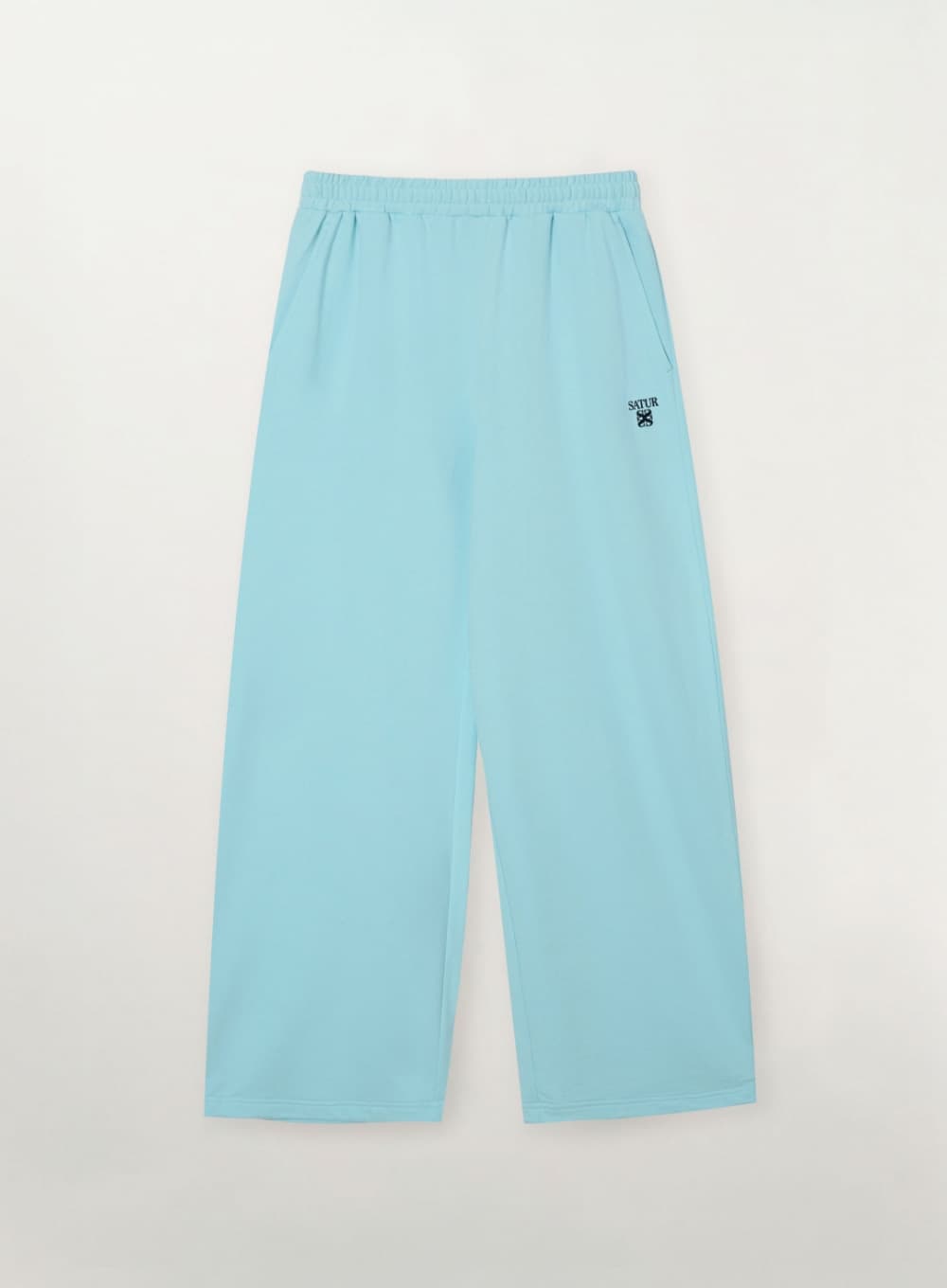 (W) Loren Small Logo Light Weight Sweatpants - Sky Blue