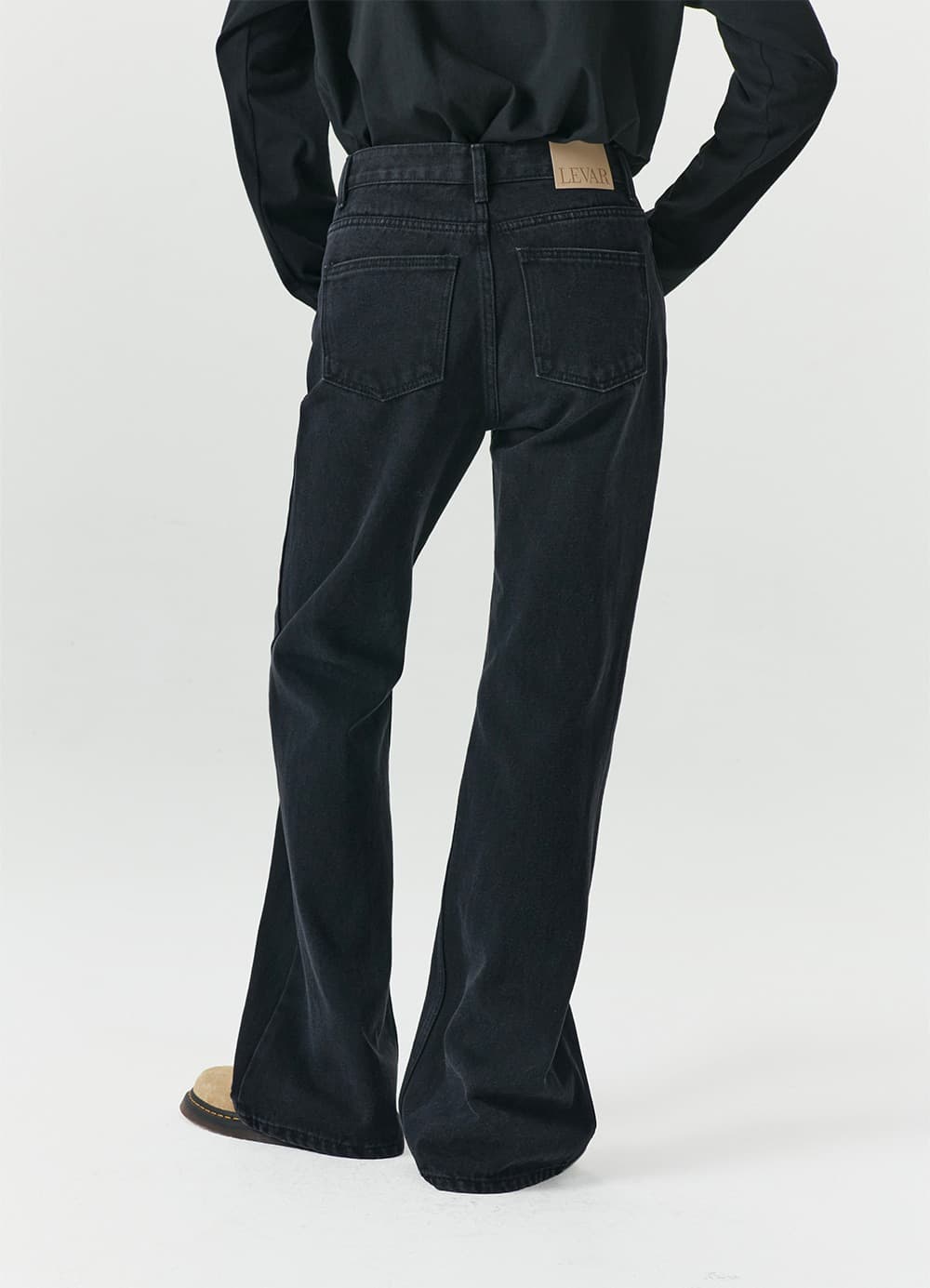 Relaxed Boots Cut Denim - Black