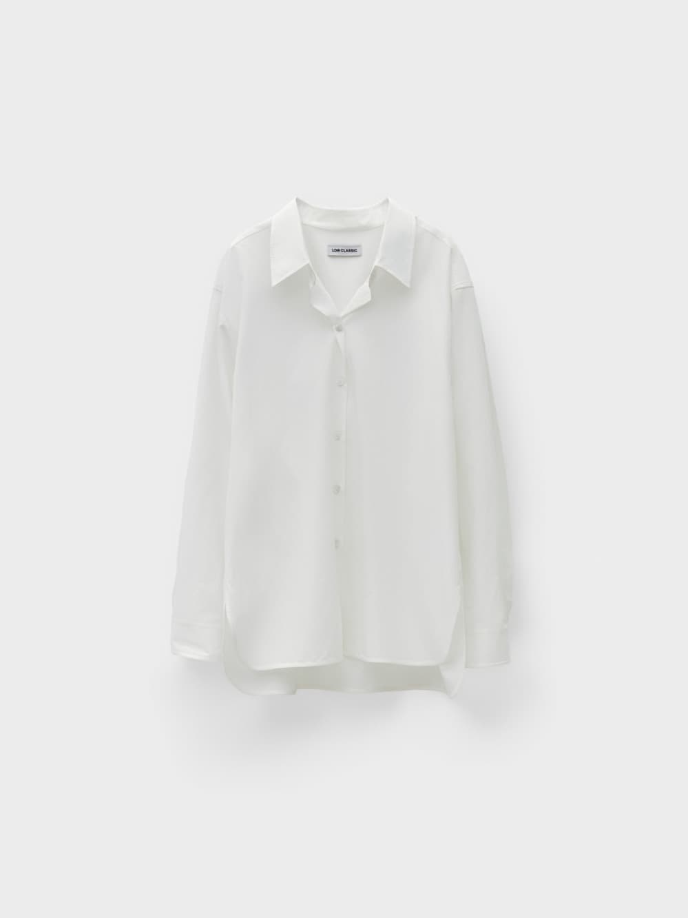 Effortless Oversize Turn-Up Shirt_White