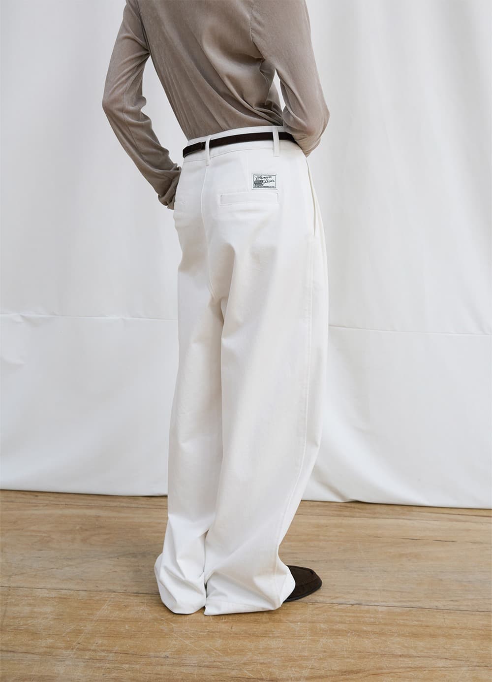 Relaxed Cotton Chino Pants - Off White