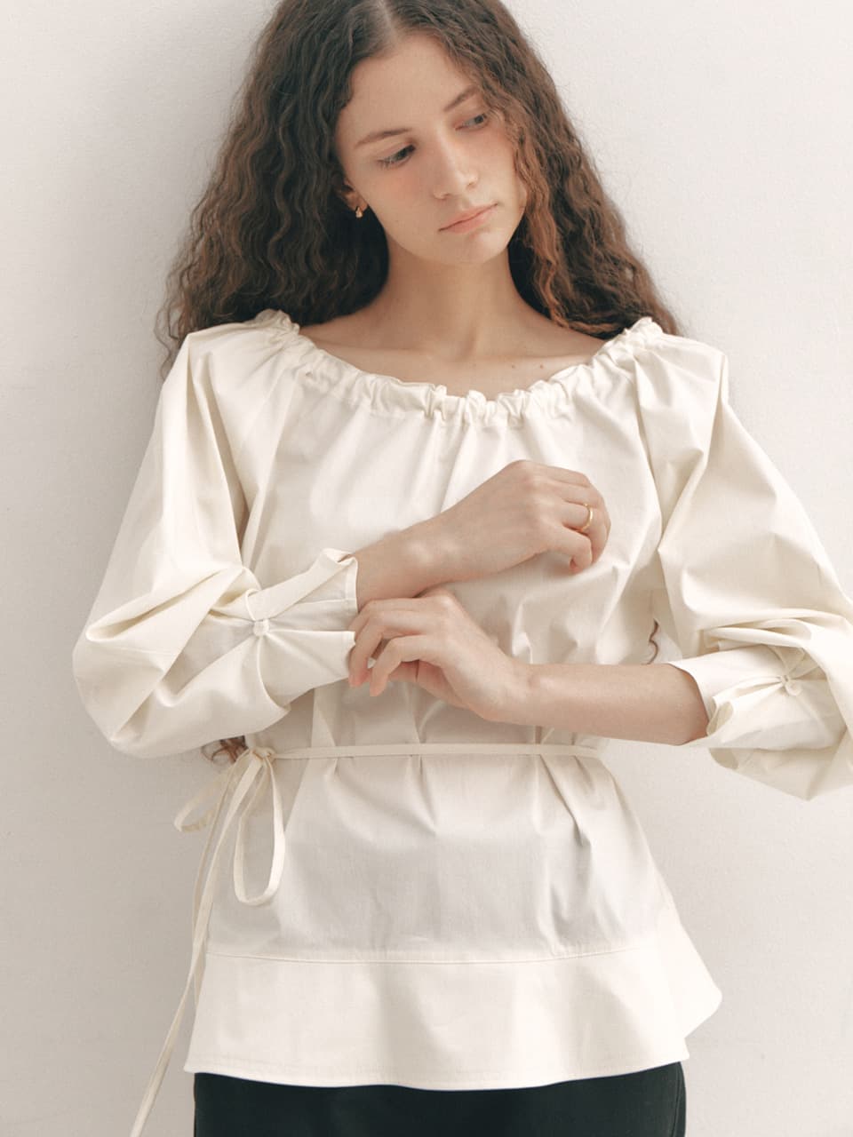 Classy Shirring Blouse(3color)