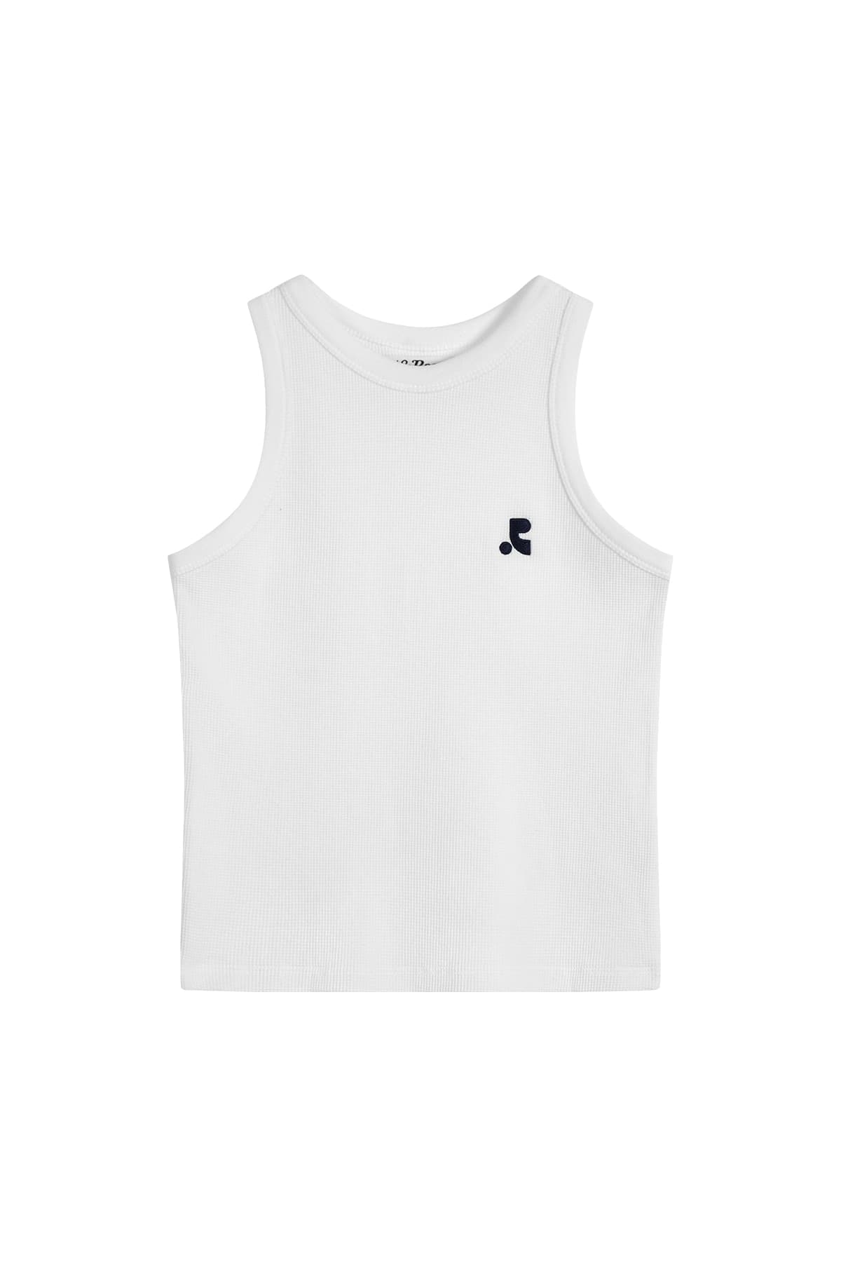 WAFFLE SLEEVELESS - WHITE