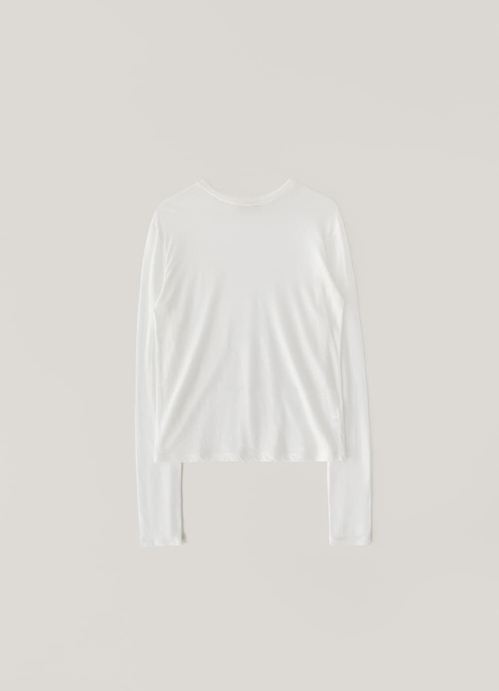 Layered Long Sleeve T-Shirt - White
