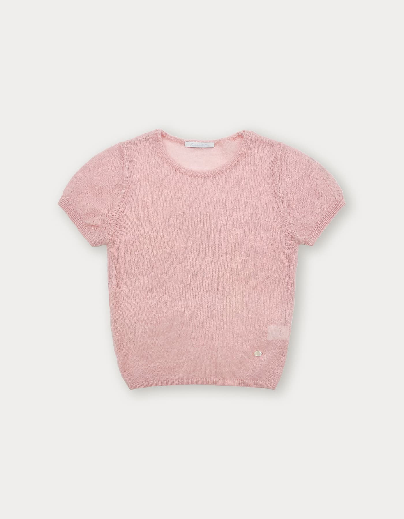 Pendant See-Through Half Knit - Pink