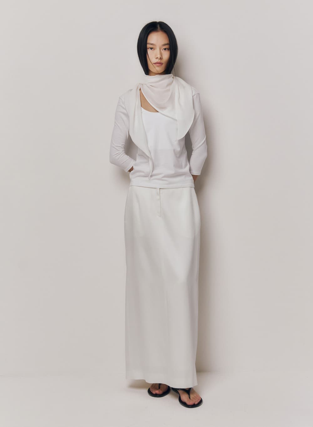 Flavia Skirt Satin Bone
