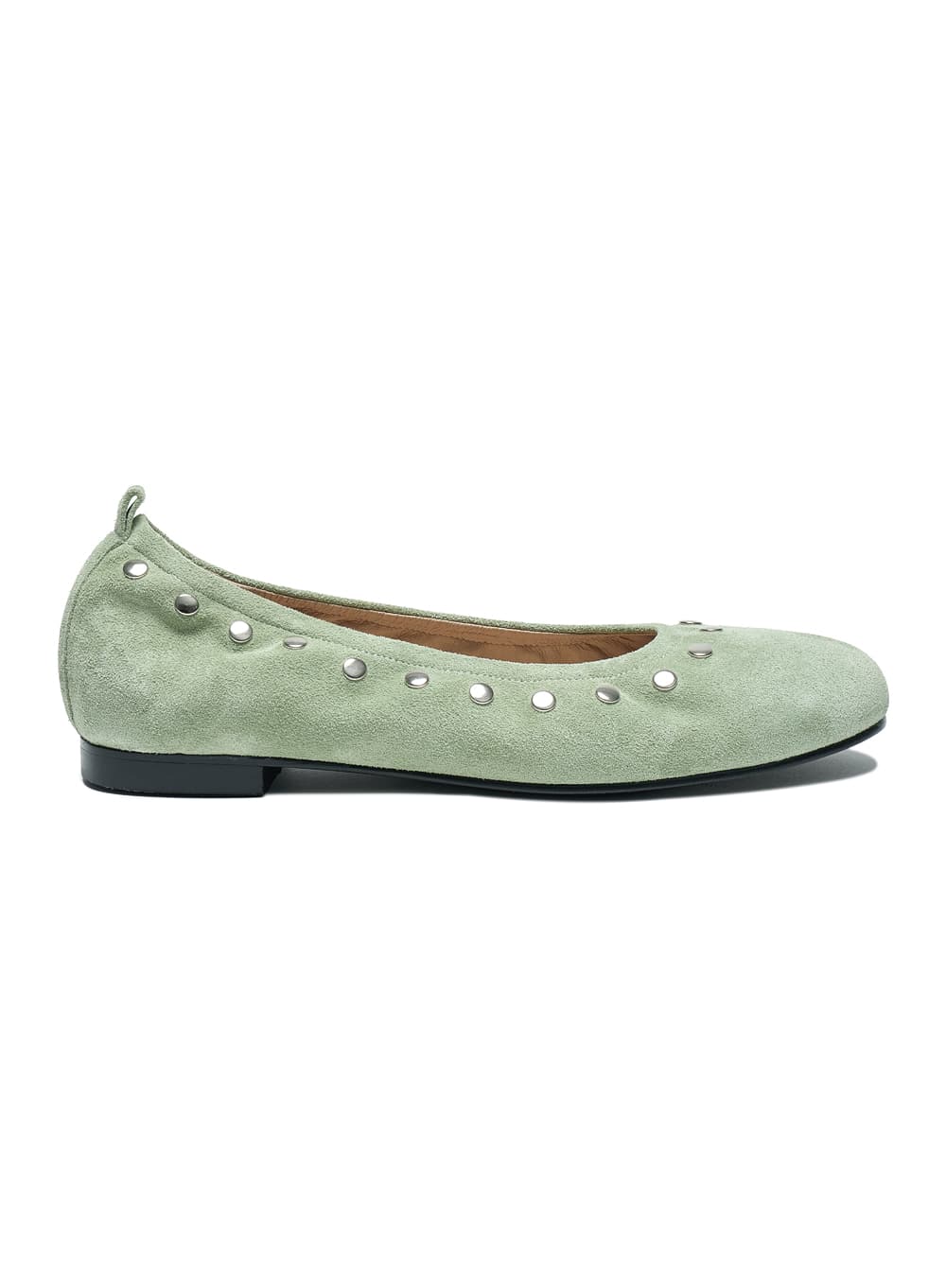 STUDDED POINTED FLAT SHOES_APPLE MINT